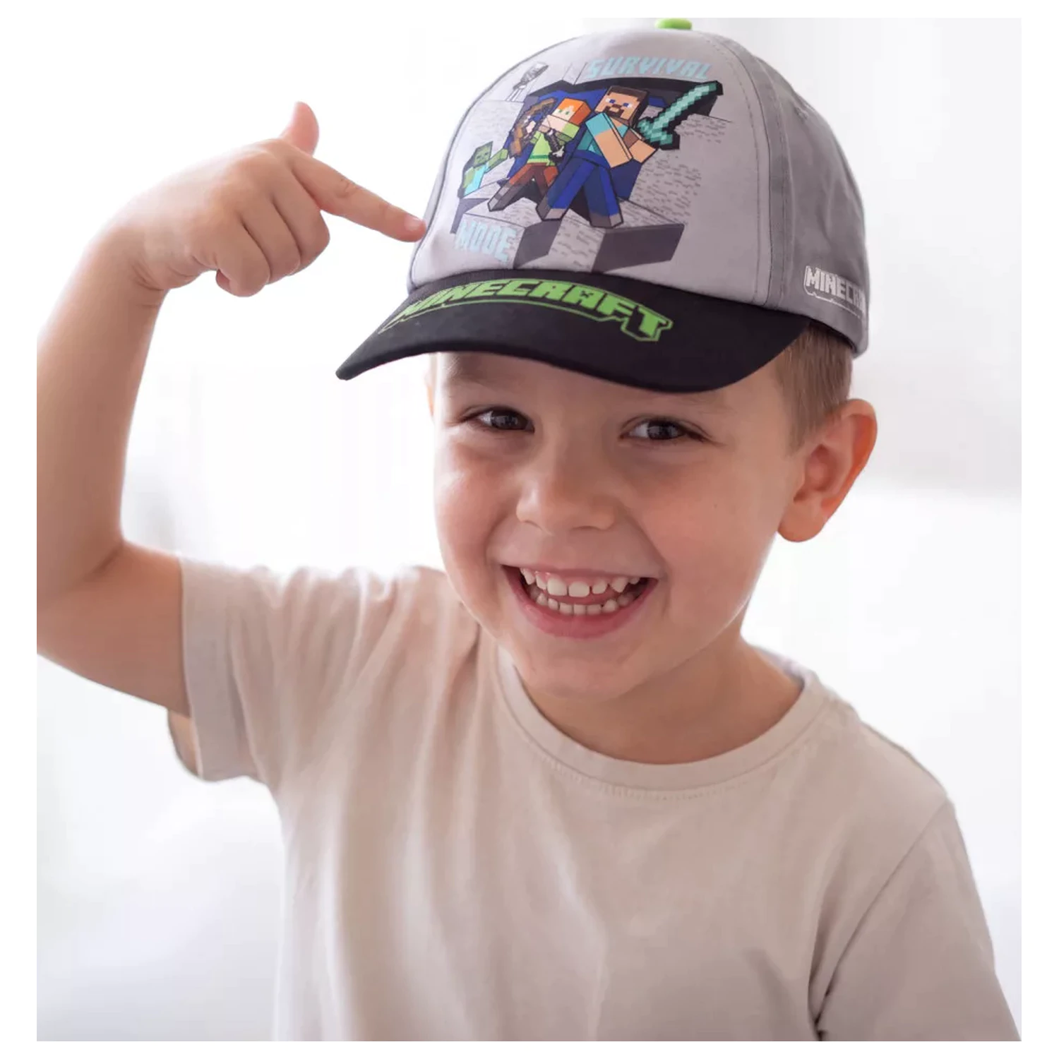 Minecraft Survival Mode Baseballkappe für Kinder 55 cm Produktfoto