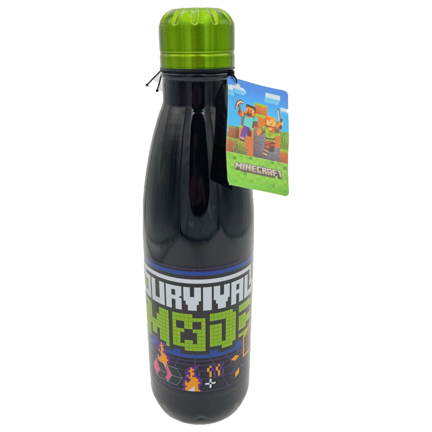Minecraft Survival Mode Edelstahlflasche Produktfoto