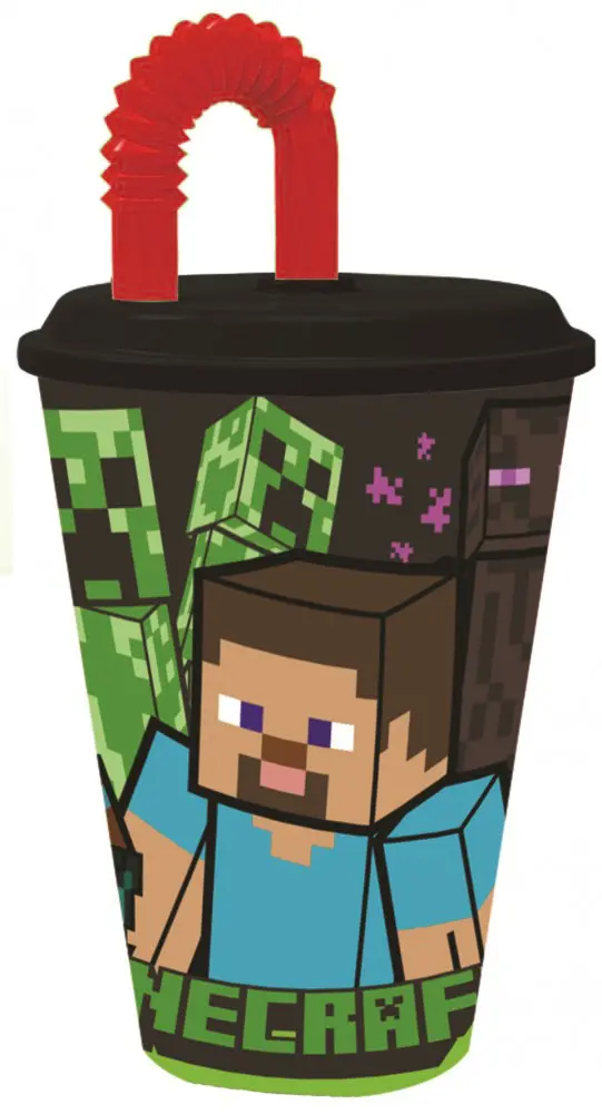 Minecraft Strohhalmbecher, aus Plastik 430 ml Produktfoto