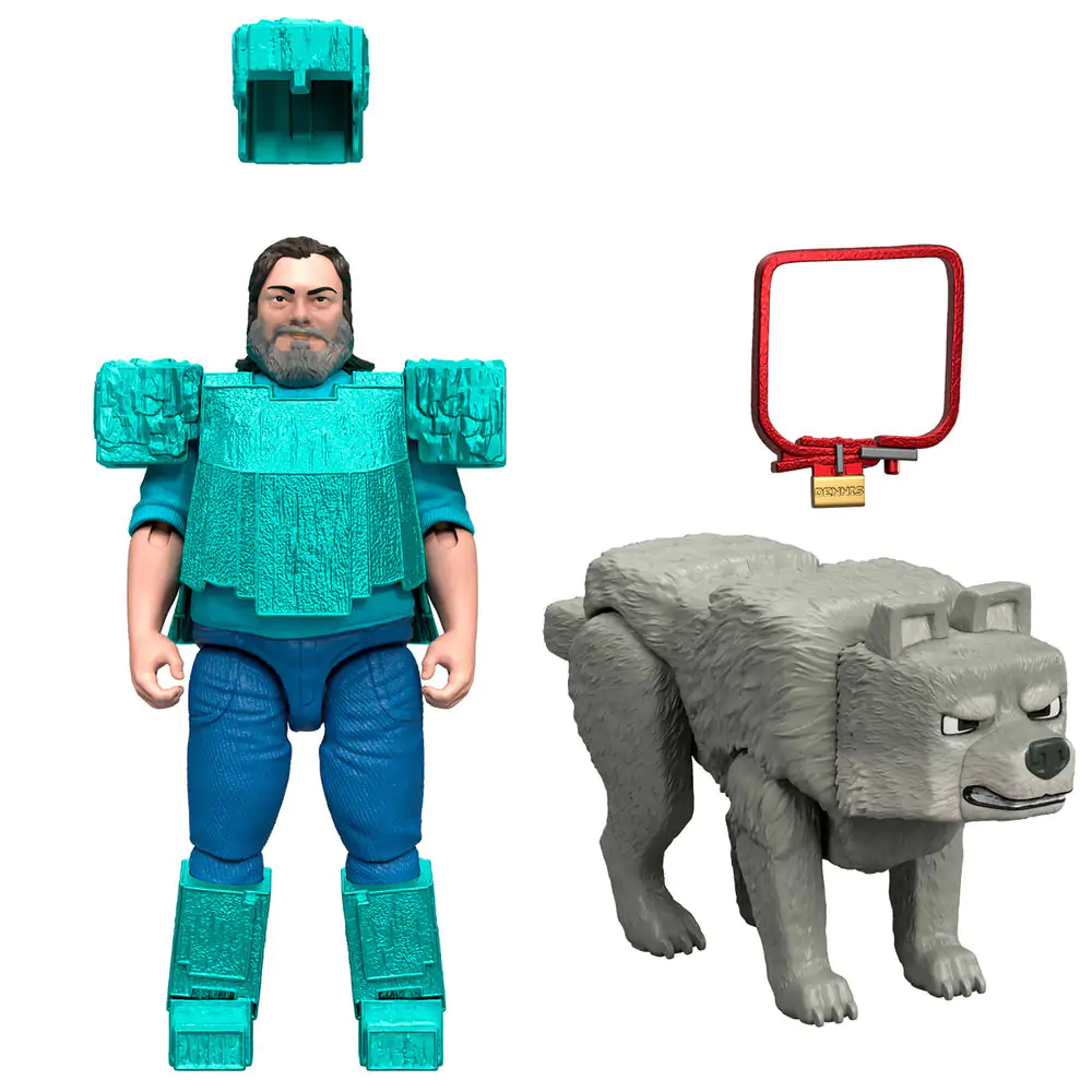 Minecraft The Movie Steve & Wolf Set 2 Figuren Produktfoto