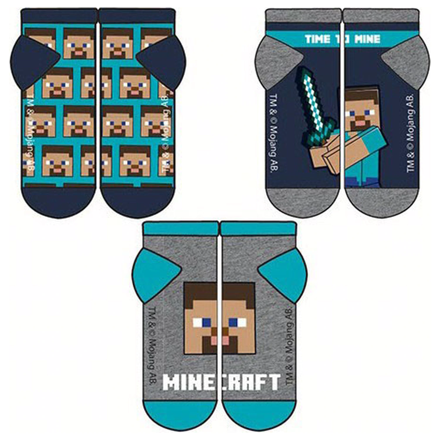 Minecraft Time Kinder Geheim Socken 23/26 Produktfoto