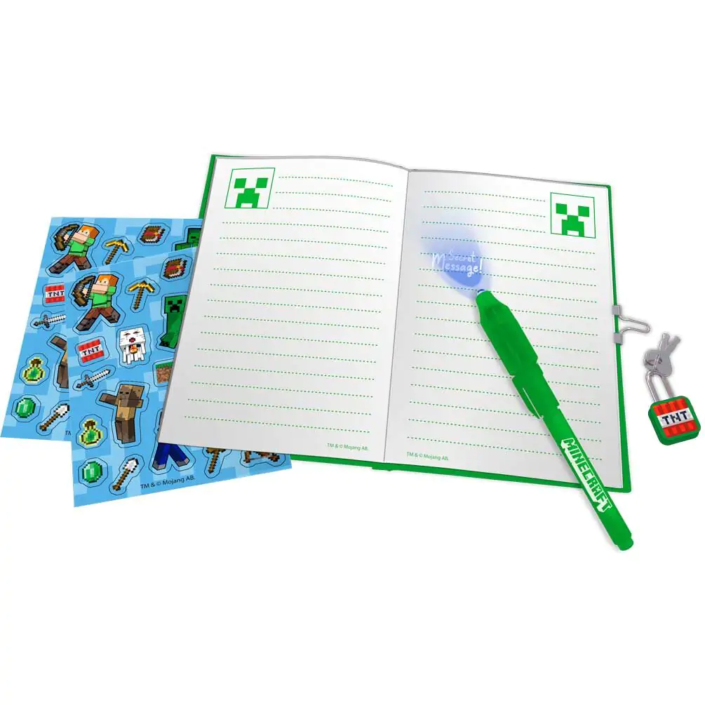 Minecraft Tagebuch + magischer Stift Produktfoto