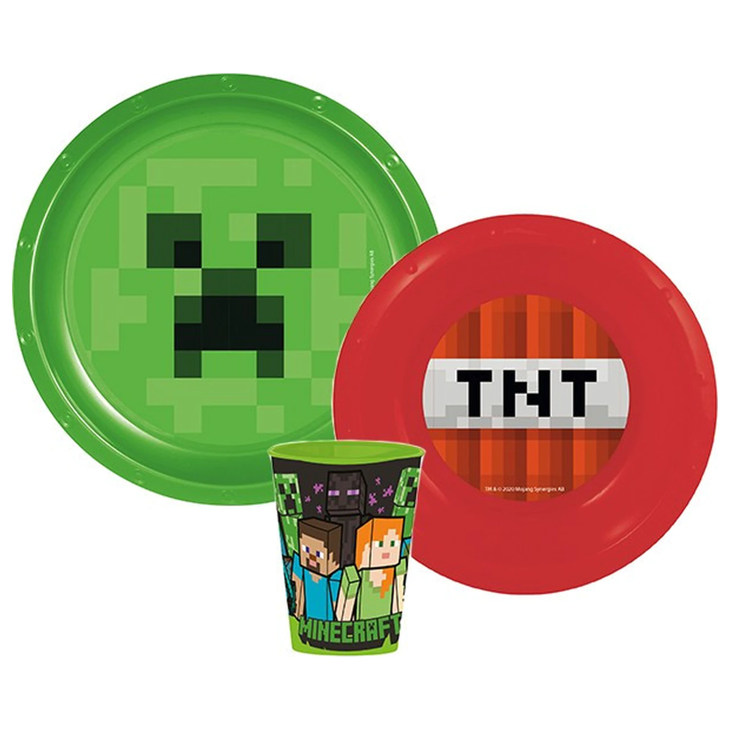 Minecraft TNT Geschirr Set, Plastik Set Produktfoto