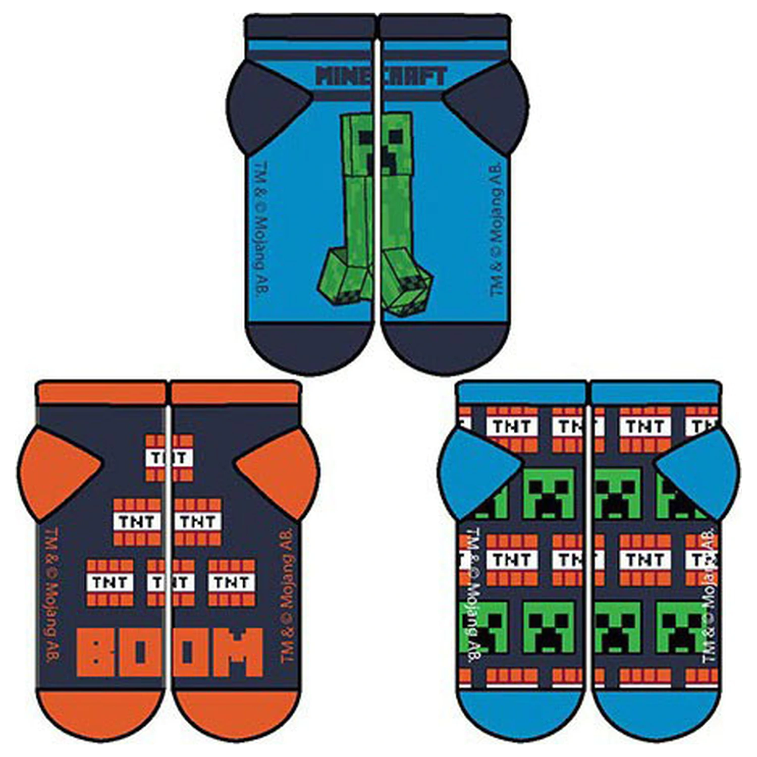Minecraft TNT Kinder Geheimnis Socken 31/34 Produktfoto