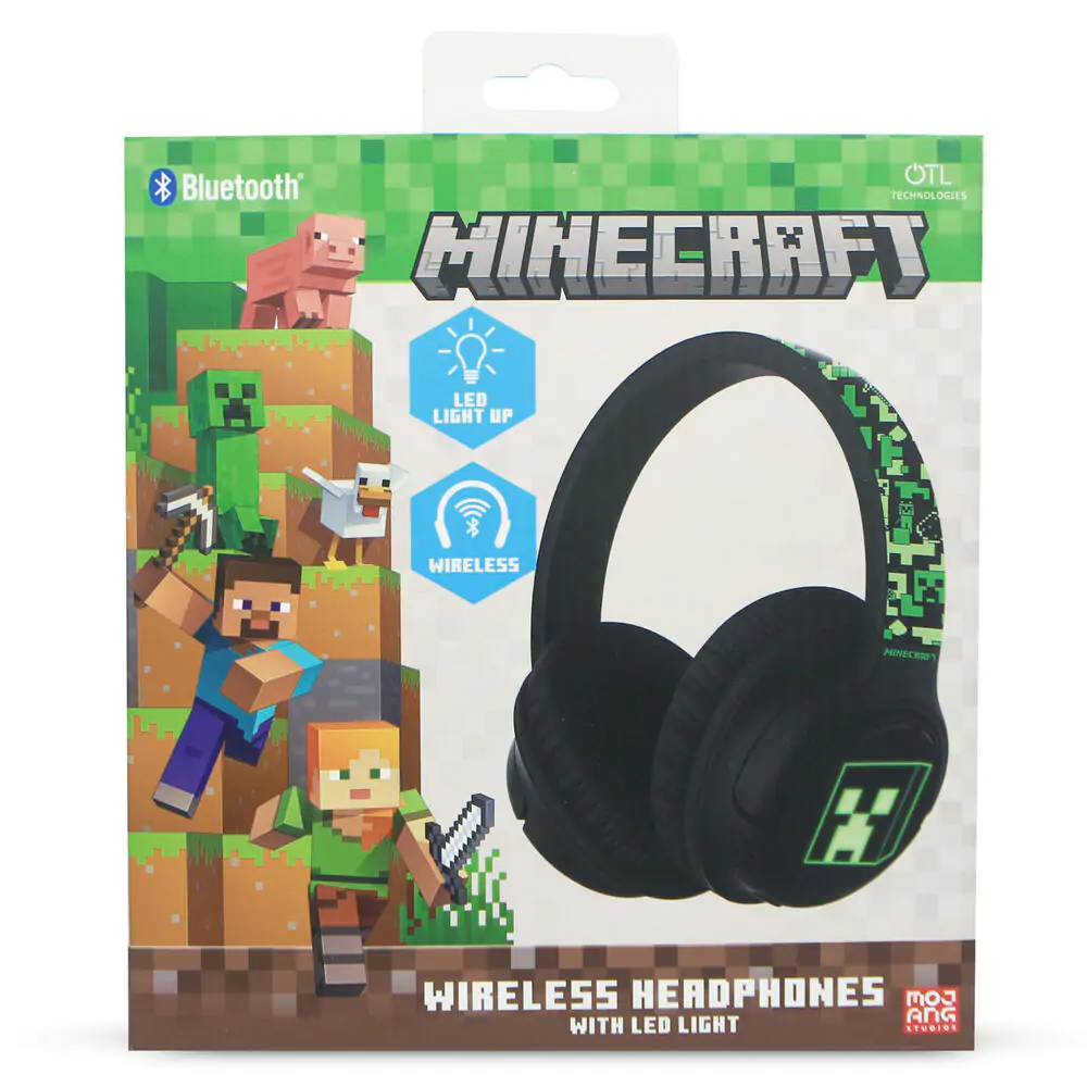 Minecraft kabellos LED Kopfhörer Produktfoto