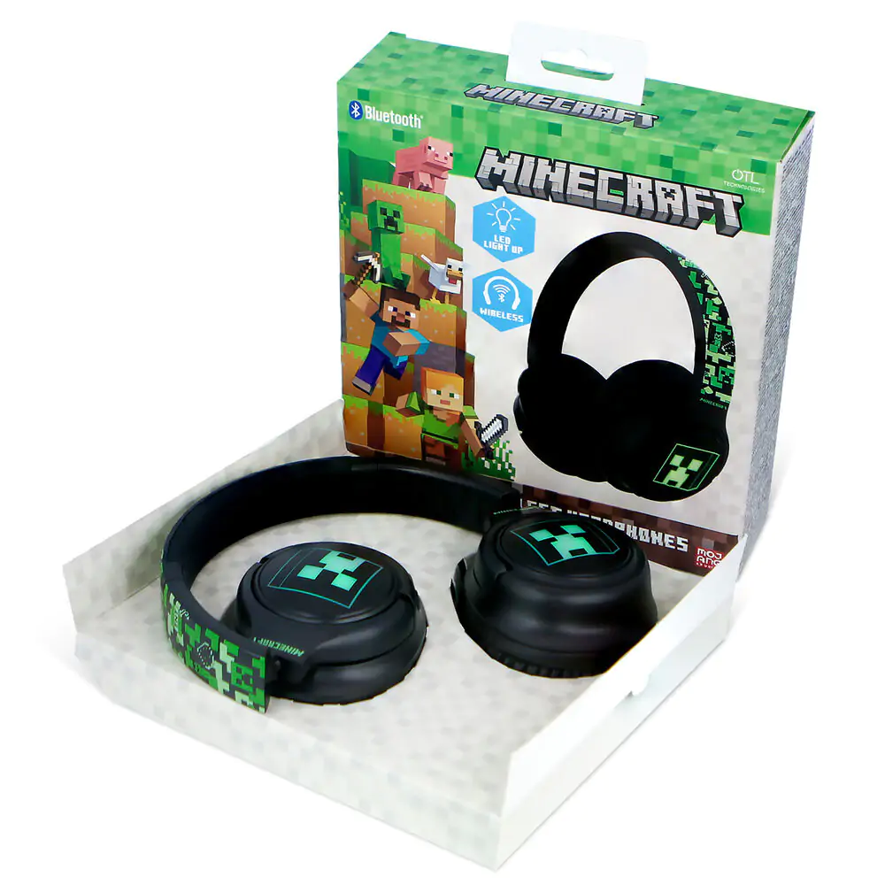 Minecraft kabellos LED Kopfhörer Produktfoto