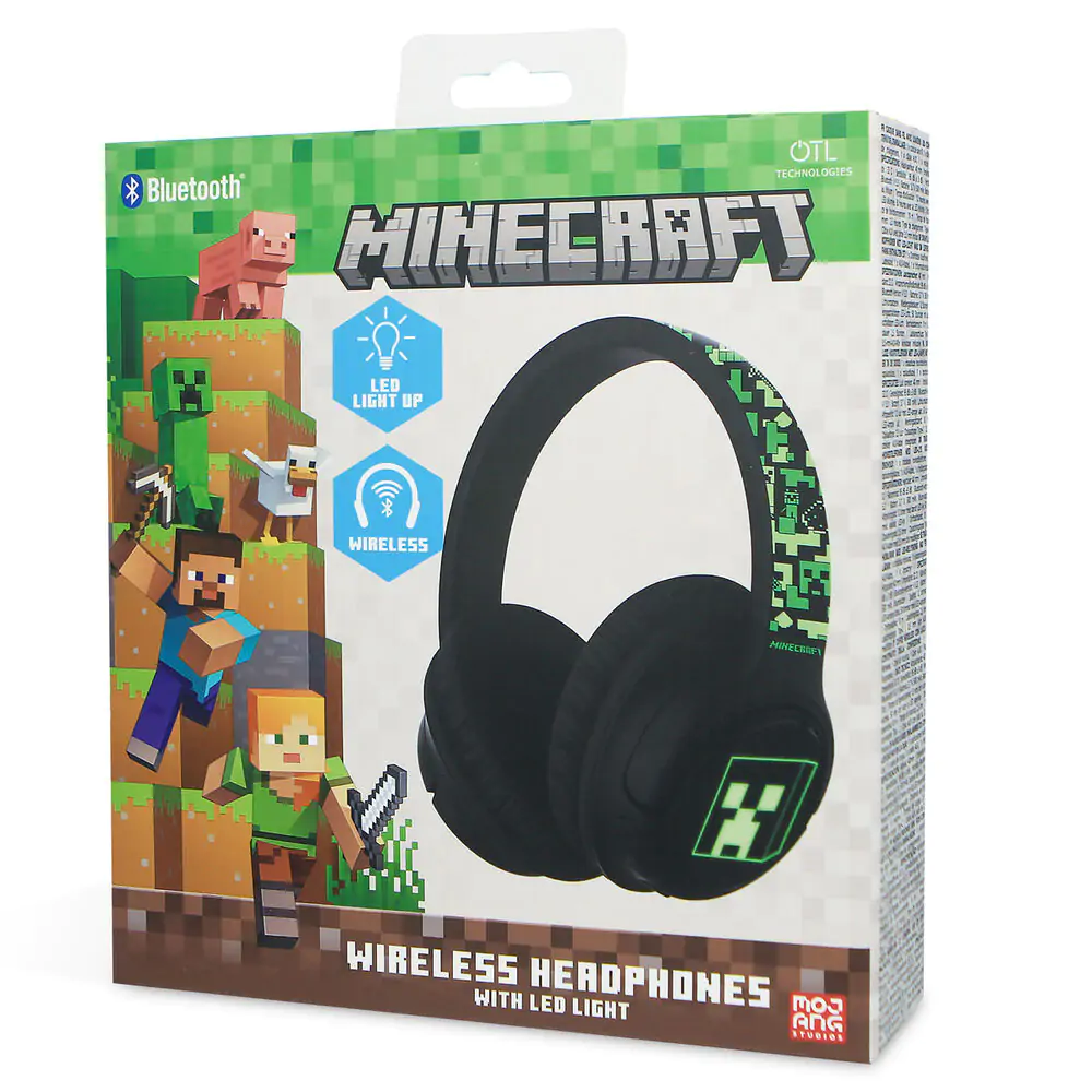 Minecraft kabellos LED Kopfhörer Produktfoto