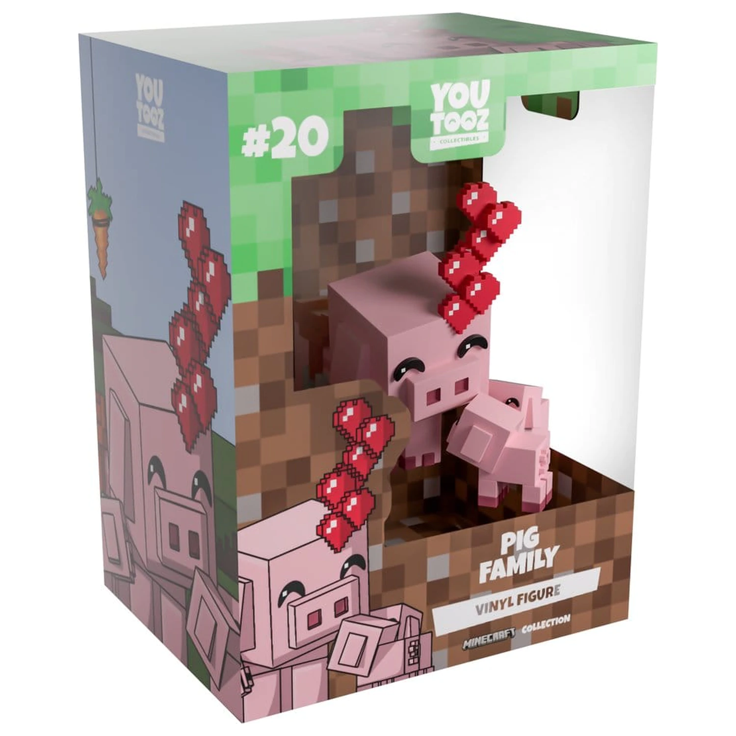 Minecraft Vinyl Figur Schweinefamilie 8 cm Produktfoto
