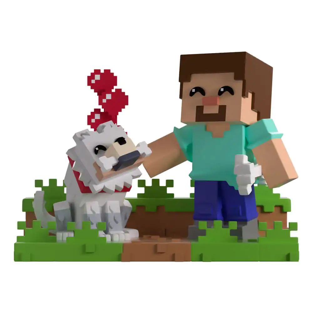 Minecraft Vinyl Figur Zähmung eines Wolfs 10 cm Produktfoto