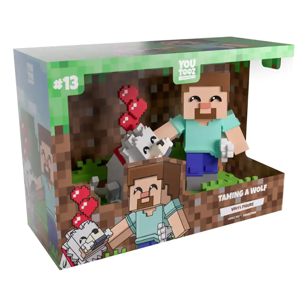 Minecraft Vinyl Figur Zähmung eines Wolfs 10 cm Produktfoto