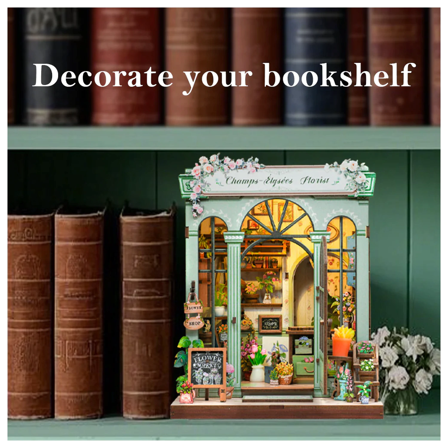 Miniature House DIY Champs-Élysées Florist 199teiliges + LED Light Bausatz Produktfoto