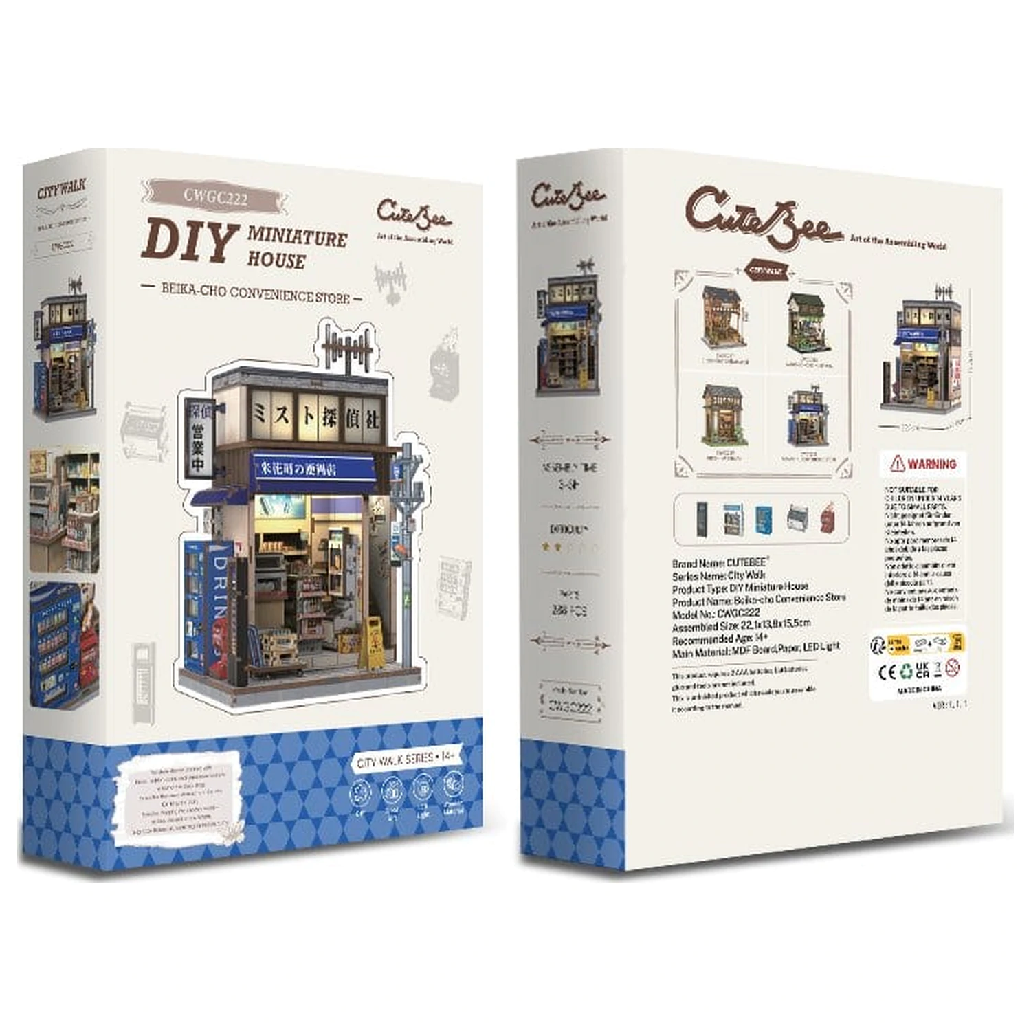 Miniatur Haus Modellbausatz Beika-cho Convenience Store 22 x 15 cm Produktfoto