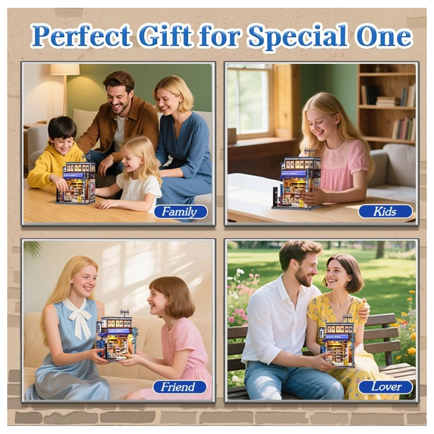 Miniatur Haus Modellbausatz Beika-cho Convenience Store 22 x 15 cm Produktfoto