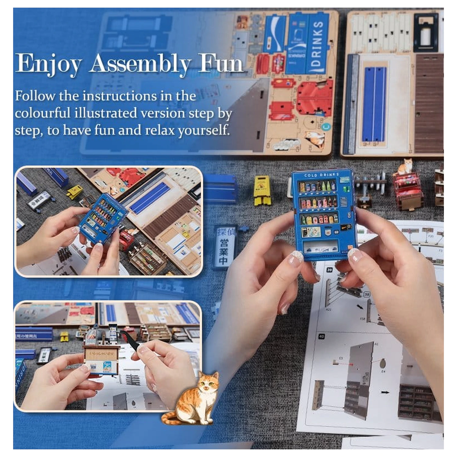 Miniatur Haus Modellbausatz Beika-cho Convenience Store 22 x 15 cm Produktfoto