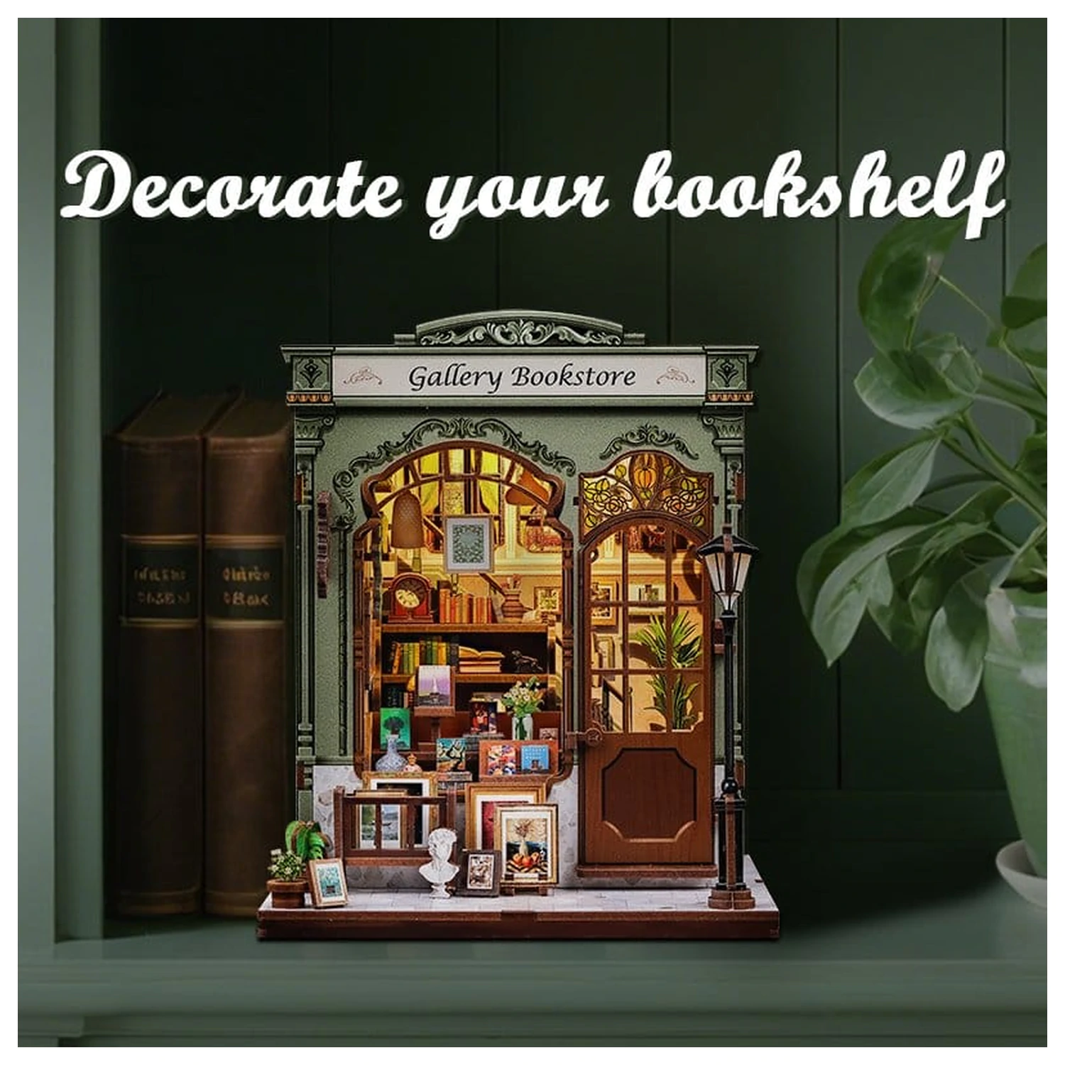 Miniatur Haus Modellbausatz Galerie Buchhandlung 20 x 16 cm Produktfoto