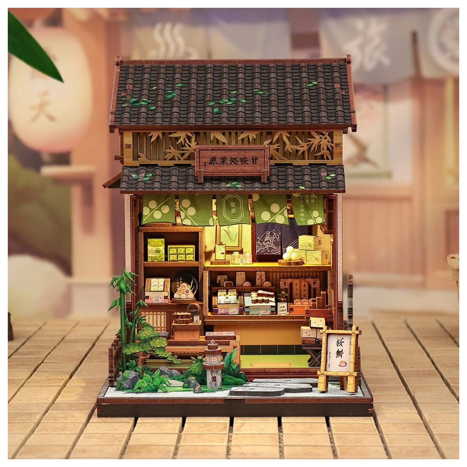 Miniatur Haus Modellbausatz Kanmi-dokoro Kurihara 19 x 15 cm Produktfoto