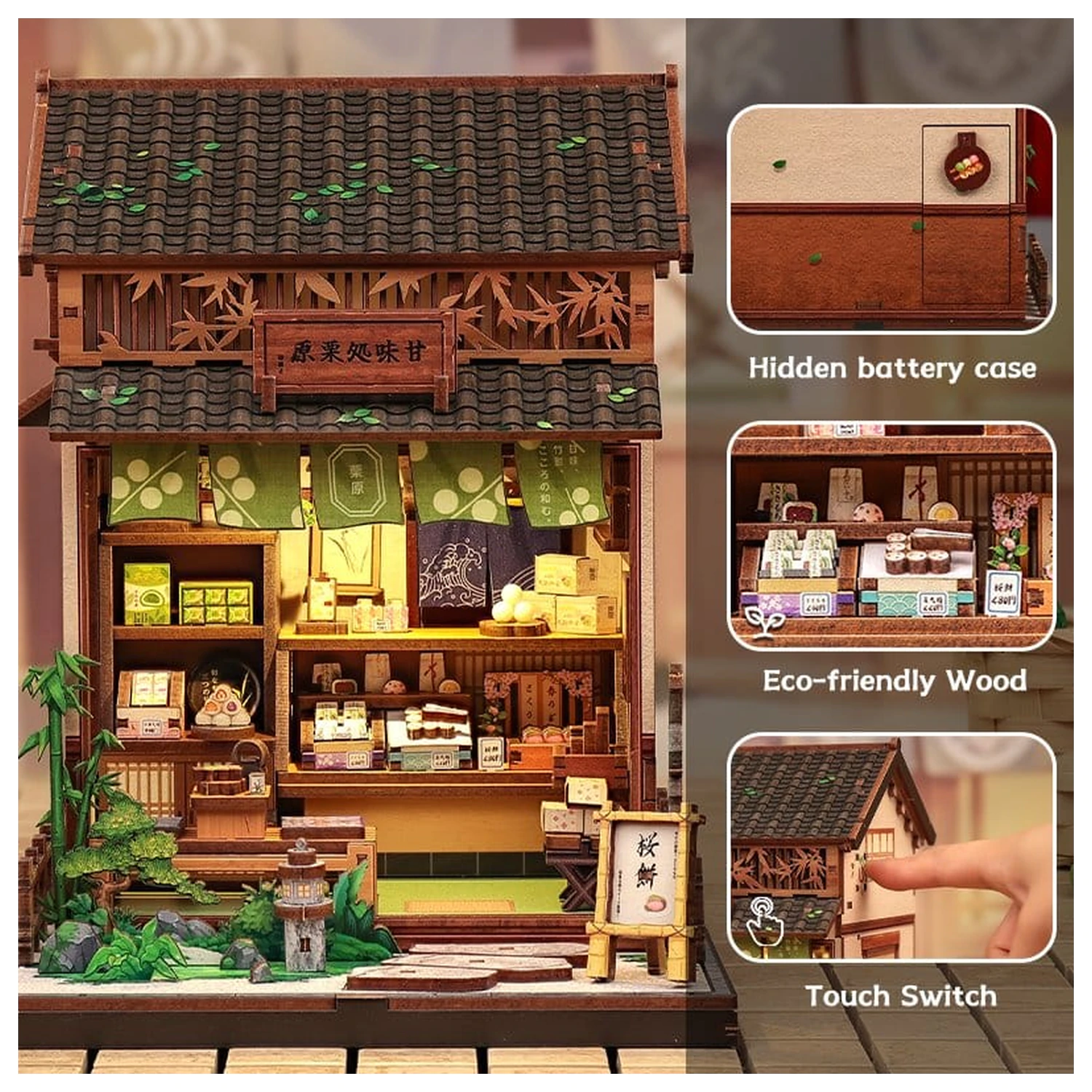 Miniatur Haus Modellbausatz Kanmi-dokoro Kurihara 19 x 15 cm Produktfoto