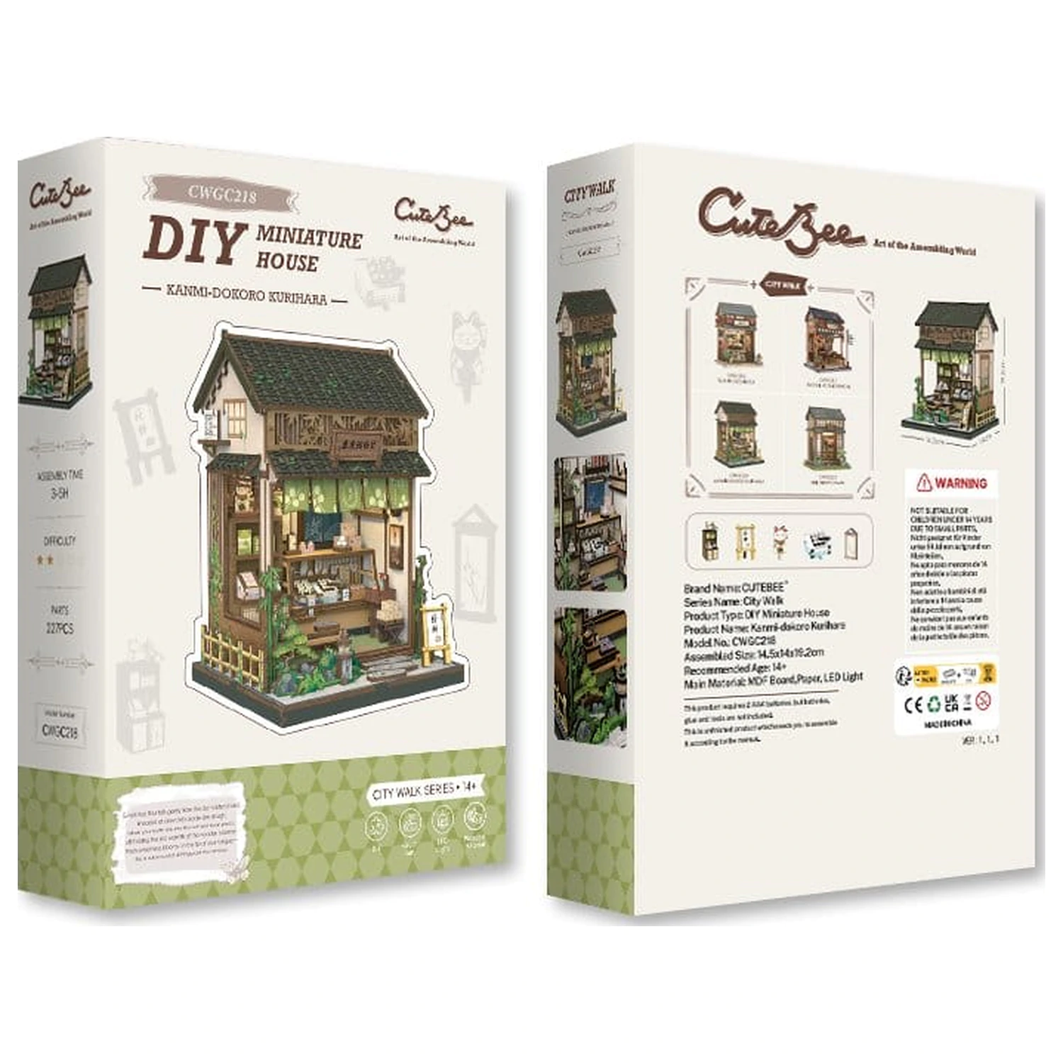 Miniatur Haus Modellbausatz Kanmi-dokoro Kurihara 19 x 15 cm Produktfoto