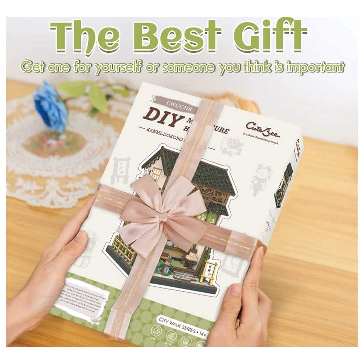 Miniatur Haus Modellbausatz Kanmi-dokoro Kurihara 19 x 15 cm Produktfoto