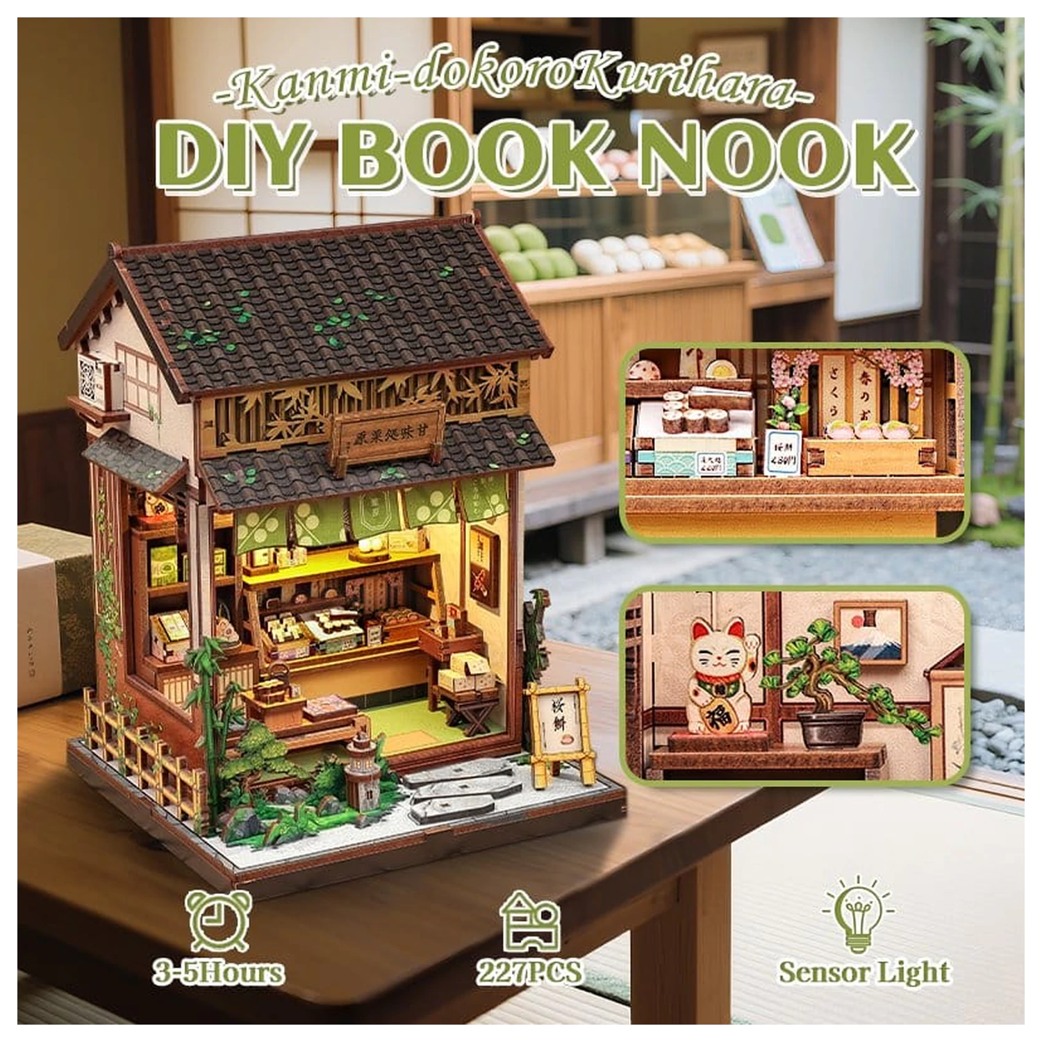 Miniatur Haus Modellbausatz Kanmi-dokoro Kurihara 19 x 15 cm Produktfoto