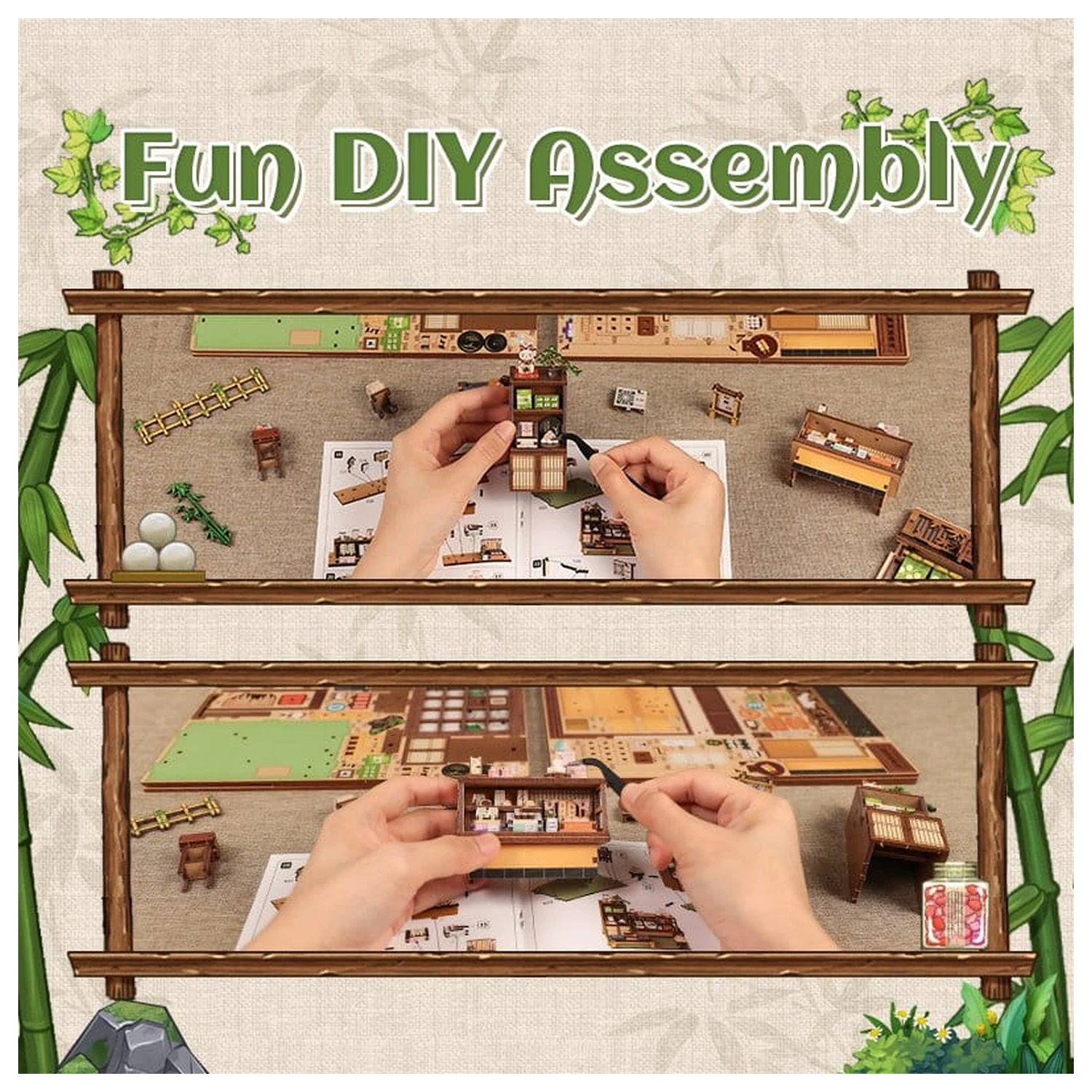 Miniatur Haus Modellbausatz Kanmi-dokoro Kurihara 19 x 15 cm Produktfoto