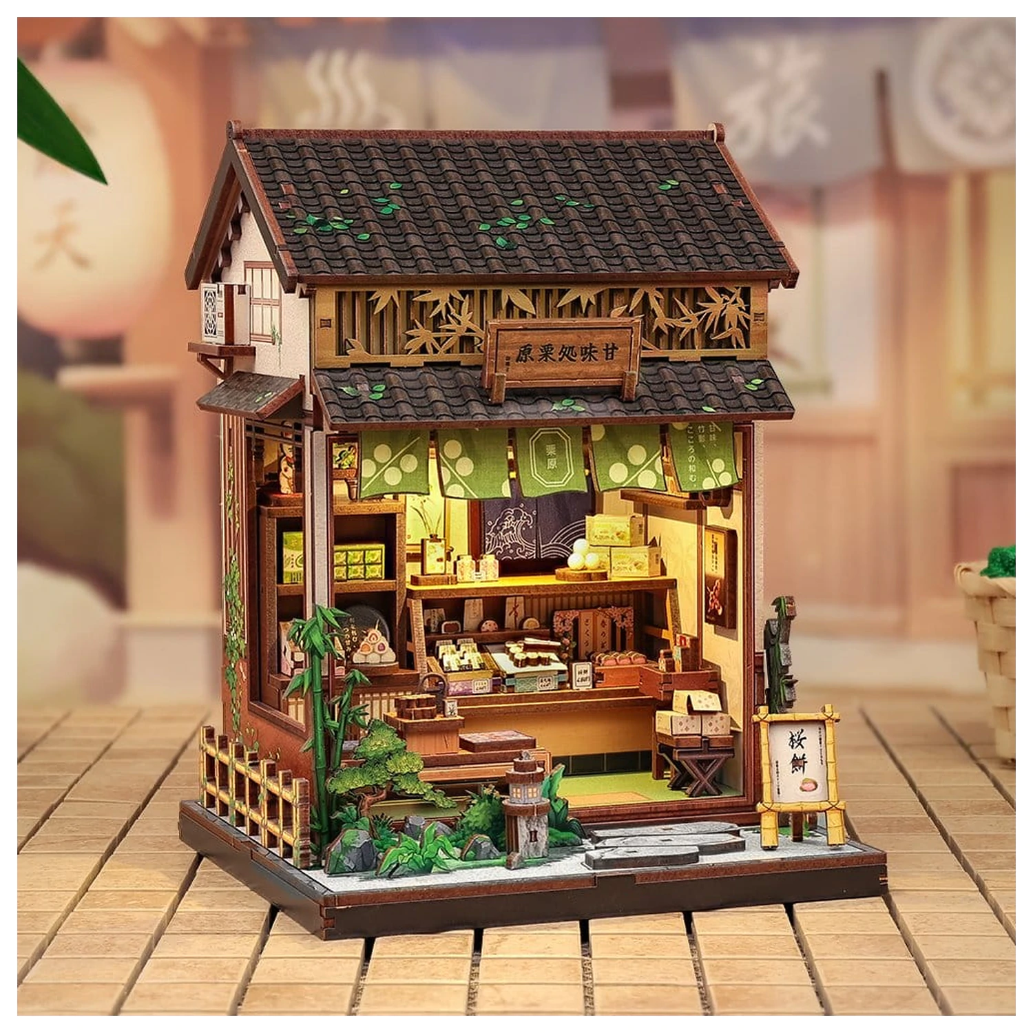Miniatur Haus Modellbausatz Kanmi-dokoro Kurihara 19 x 15 cm Produktfoto