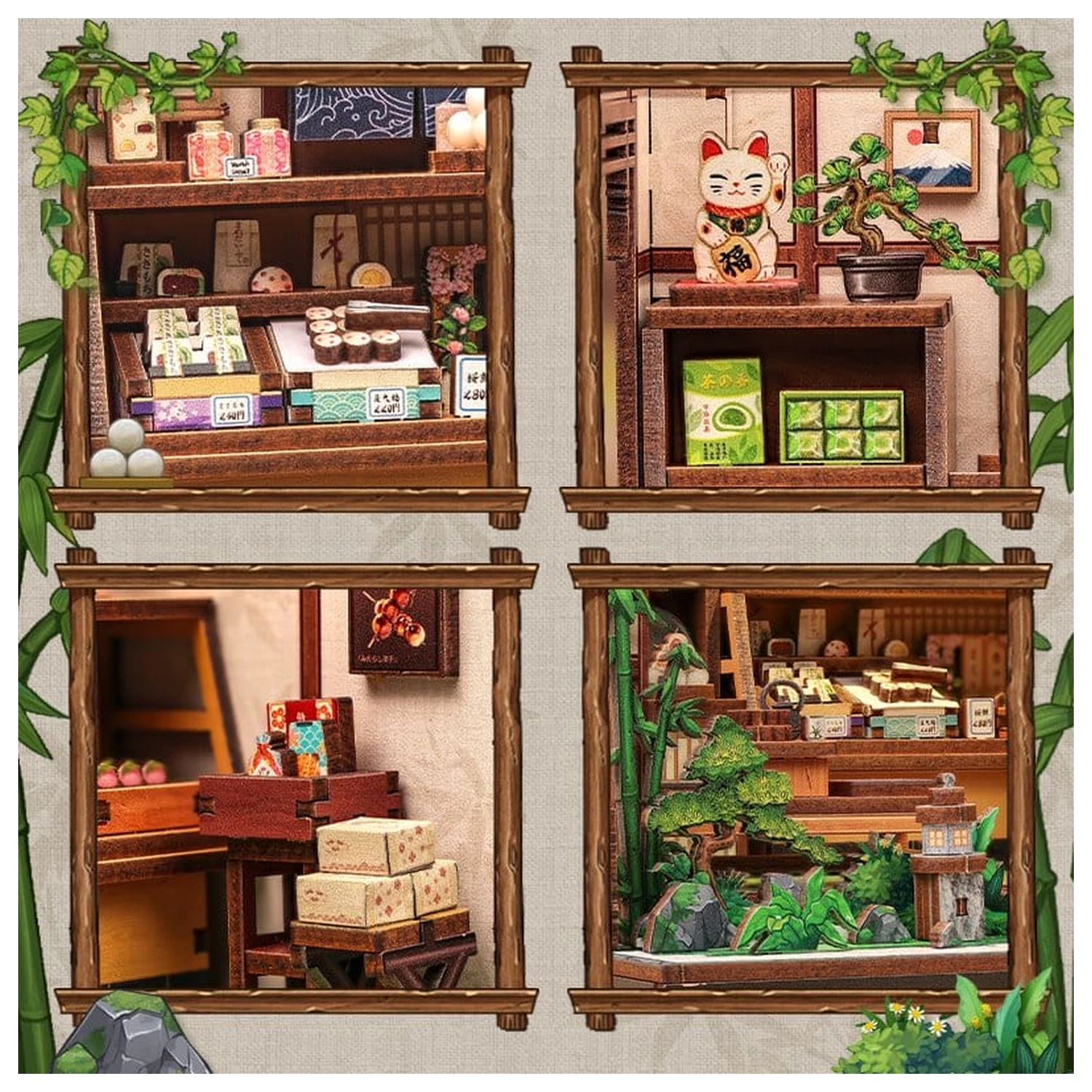 Miniatur Haus Modellbausatz Kanmi-dokoro Kurihara 19 x 15 cm Produktfoto