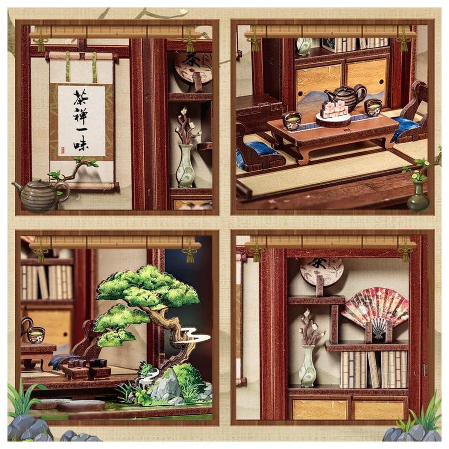 Miniatur Haus Modellbausatz Kirishima Cha-an 19 x 14 cm Produktfoto