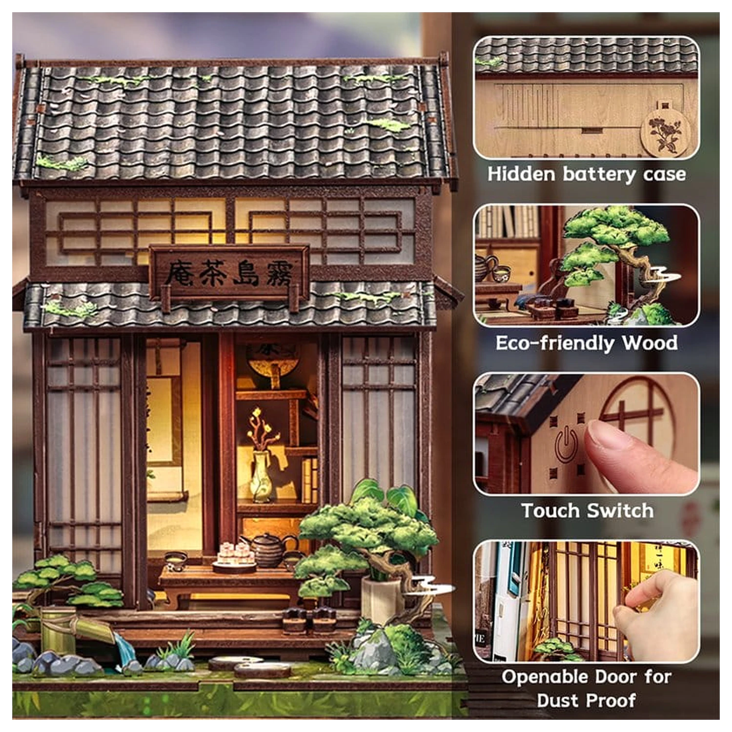 Miniatur Haus Modellbausatz Kirishima Cha-an 19 x 14 cm Produktfoto