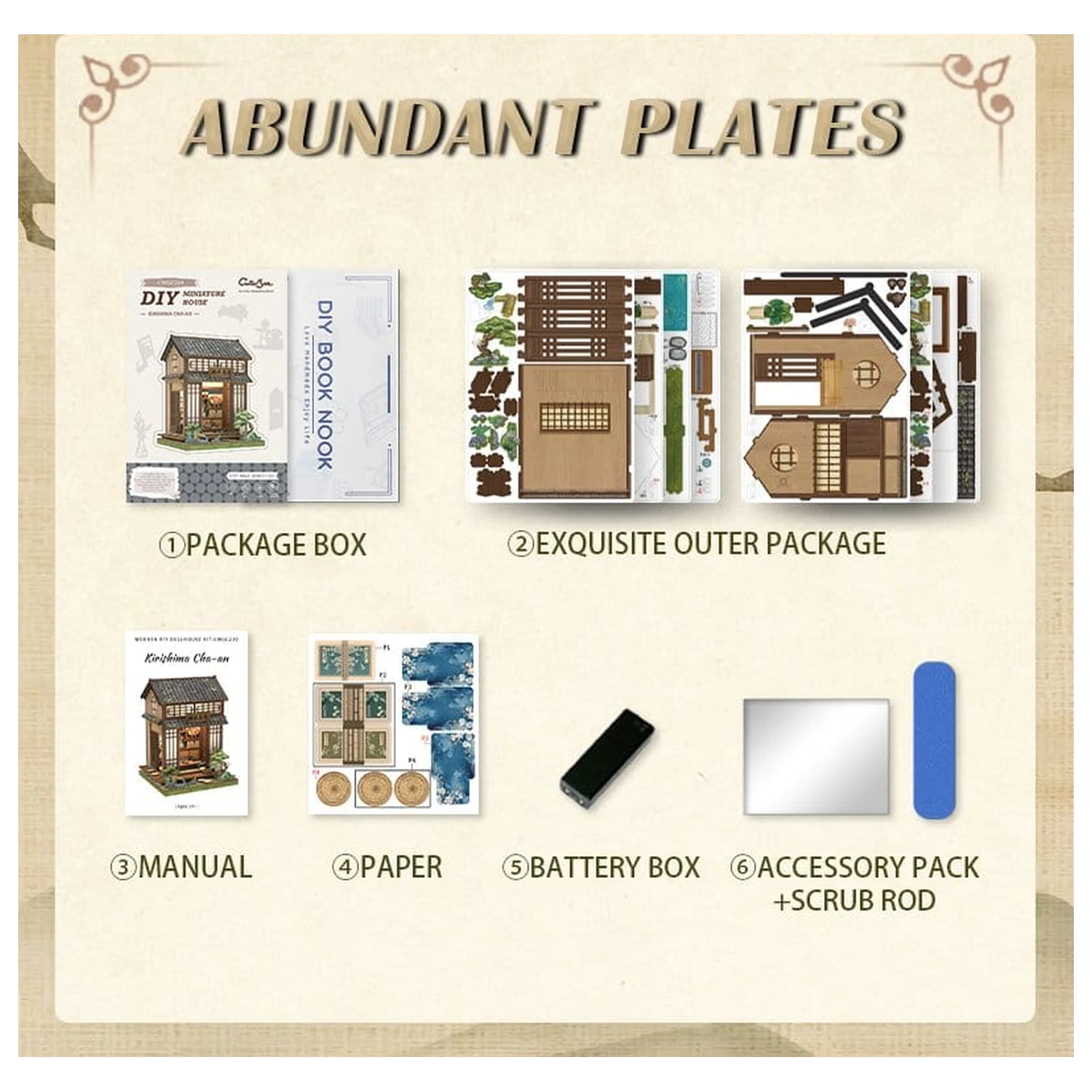 Miniatur Haus Modellbausatz Kirishima Cha-an 19 x 14 cm Produktfoto