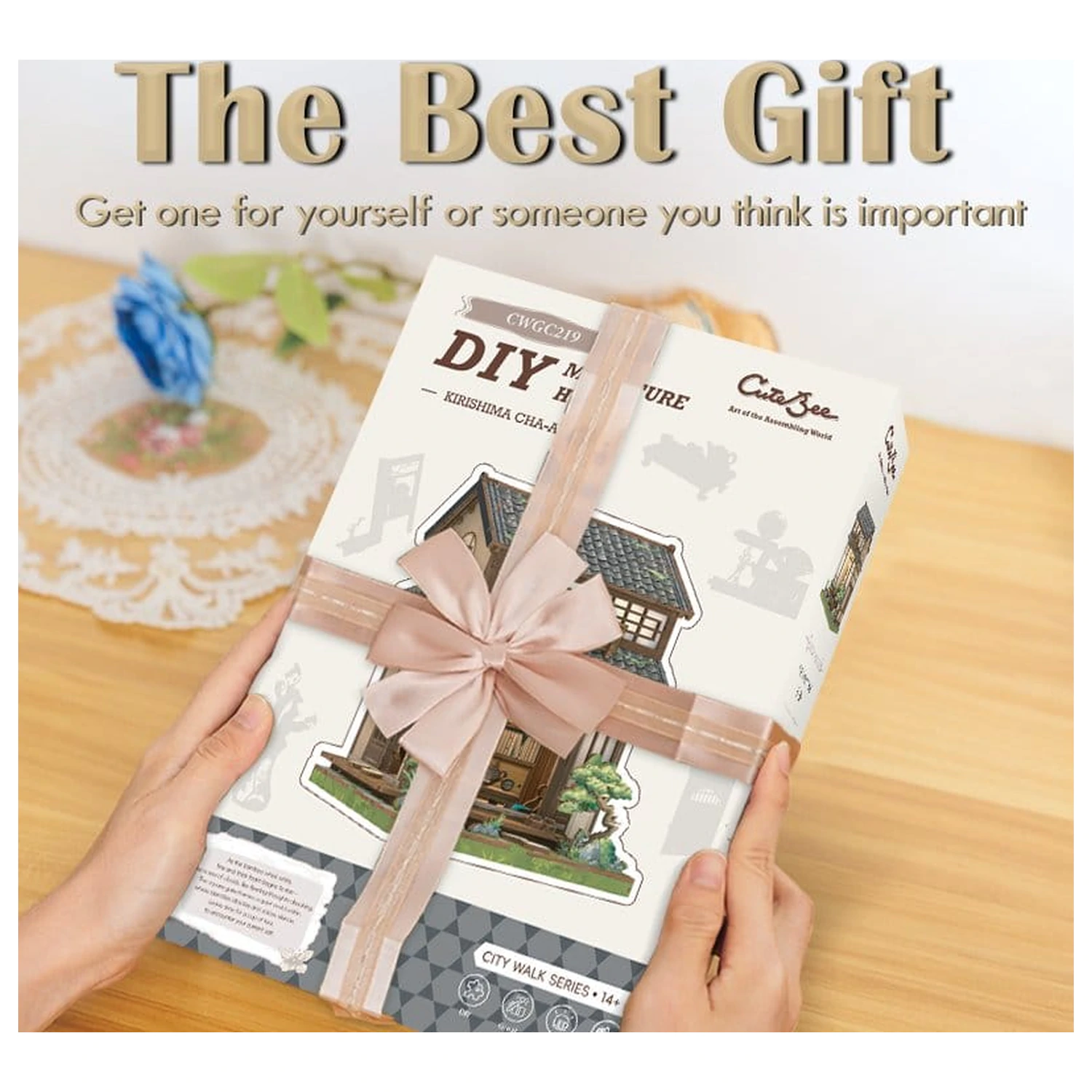 Miniatur Haus Modellbausatz Kirishima Cha-an 19 x 14 cm Produktfoto