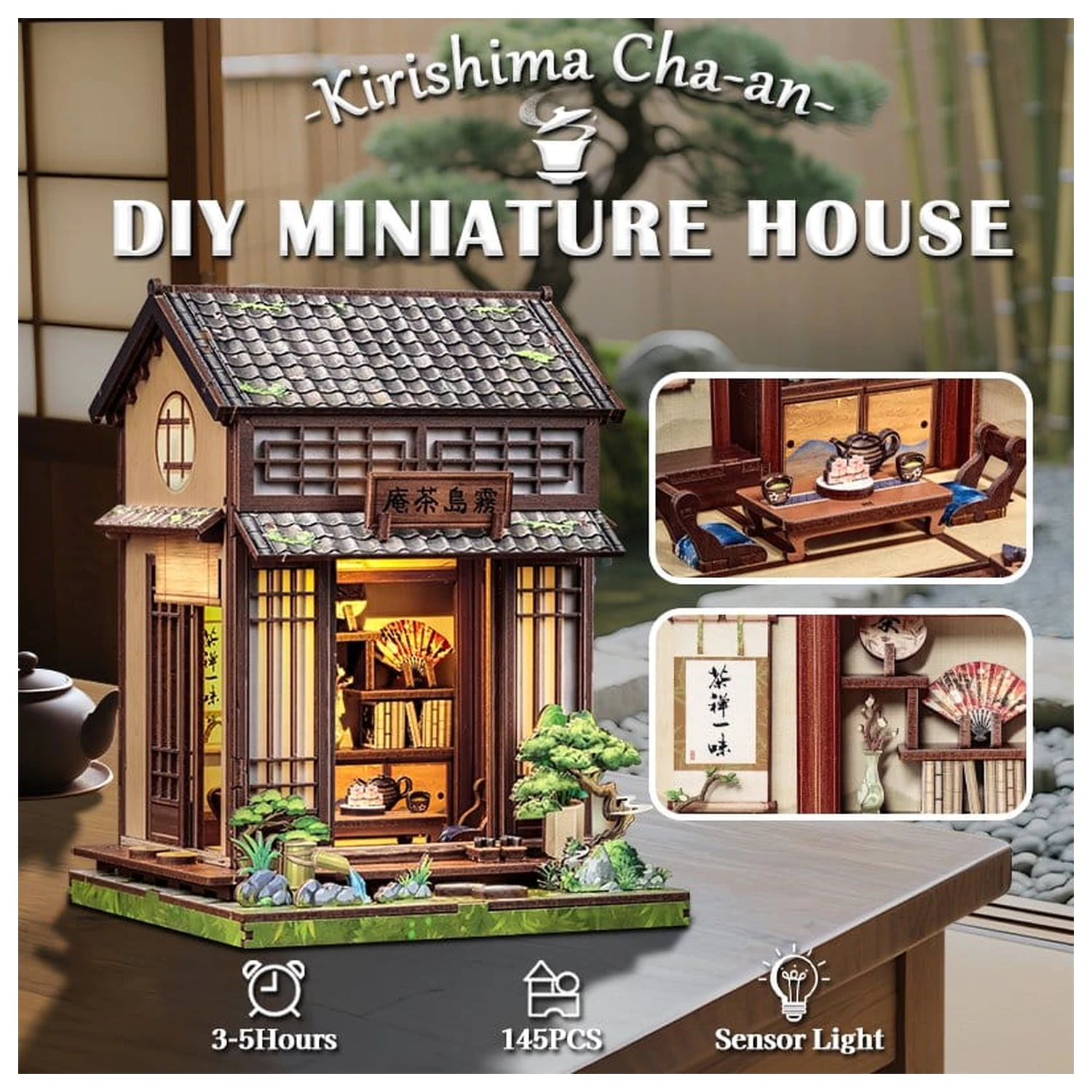 Miniatur Haus Modellbausatz Kirishima Cha-an 19 x 14 cm Produktfoto