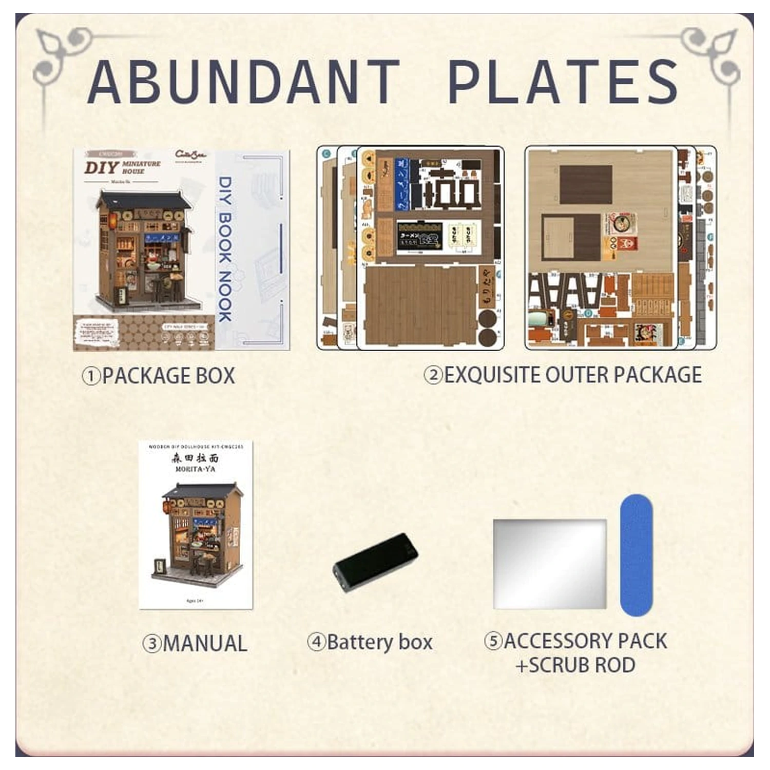 Miniatur Haus Modellbausatz Morita-Ya 21 x 16 cm Produktfoto