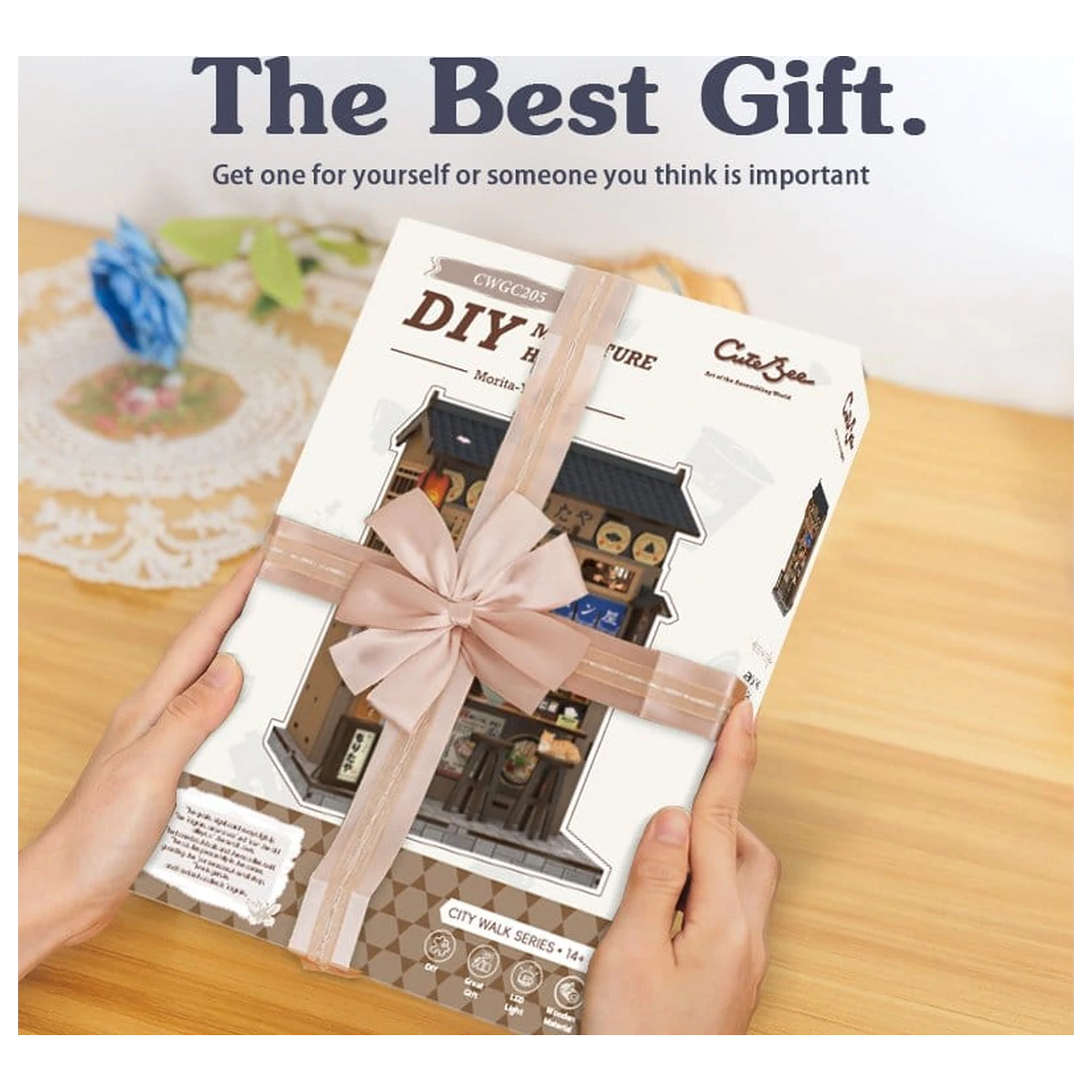 Miniatur Haus Modellbausatz Morita-Ya 21 x 16 cm Produktfoto