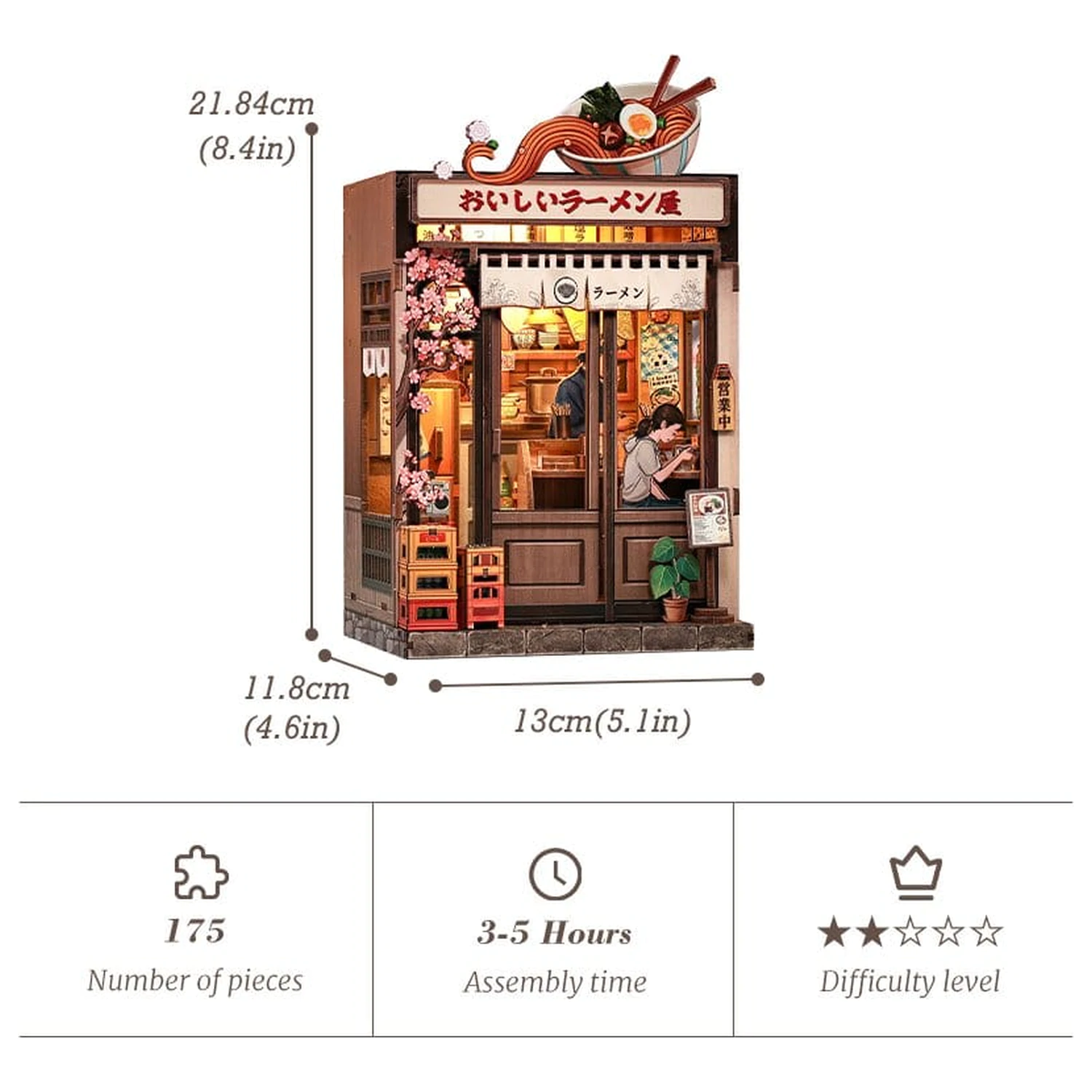 Miniatur Haus Modellbausatz Oishii Kyoto 22 x 13 cm Produktfoto