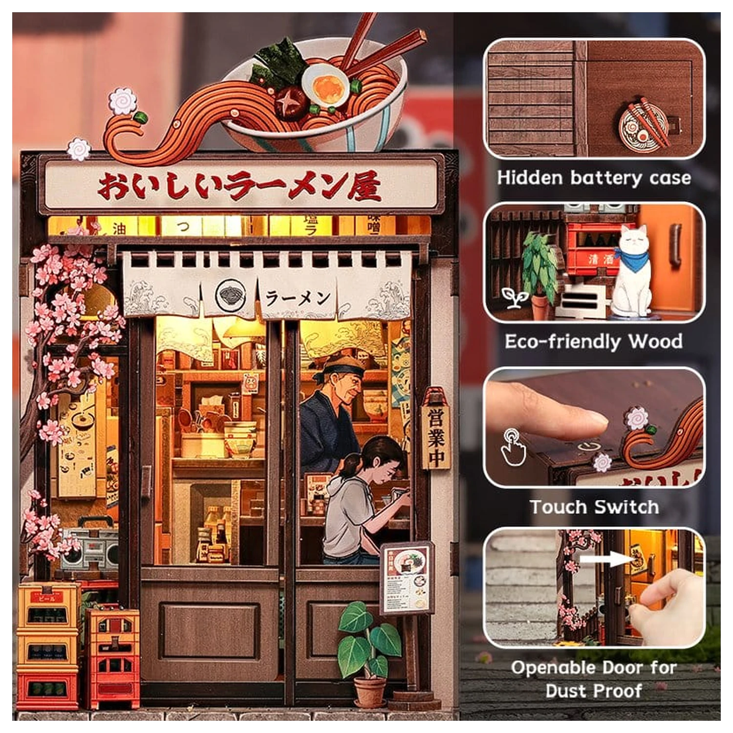 Miniatur Haus Modellbausatz Oishii Kyoto 22 x 13 cm Produktfoto