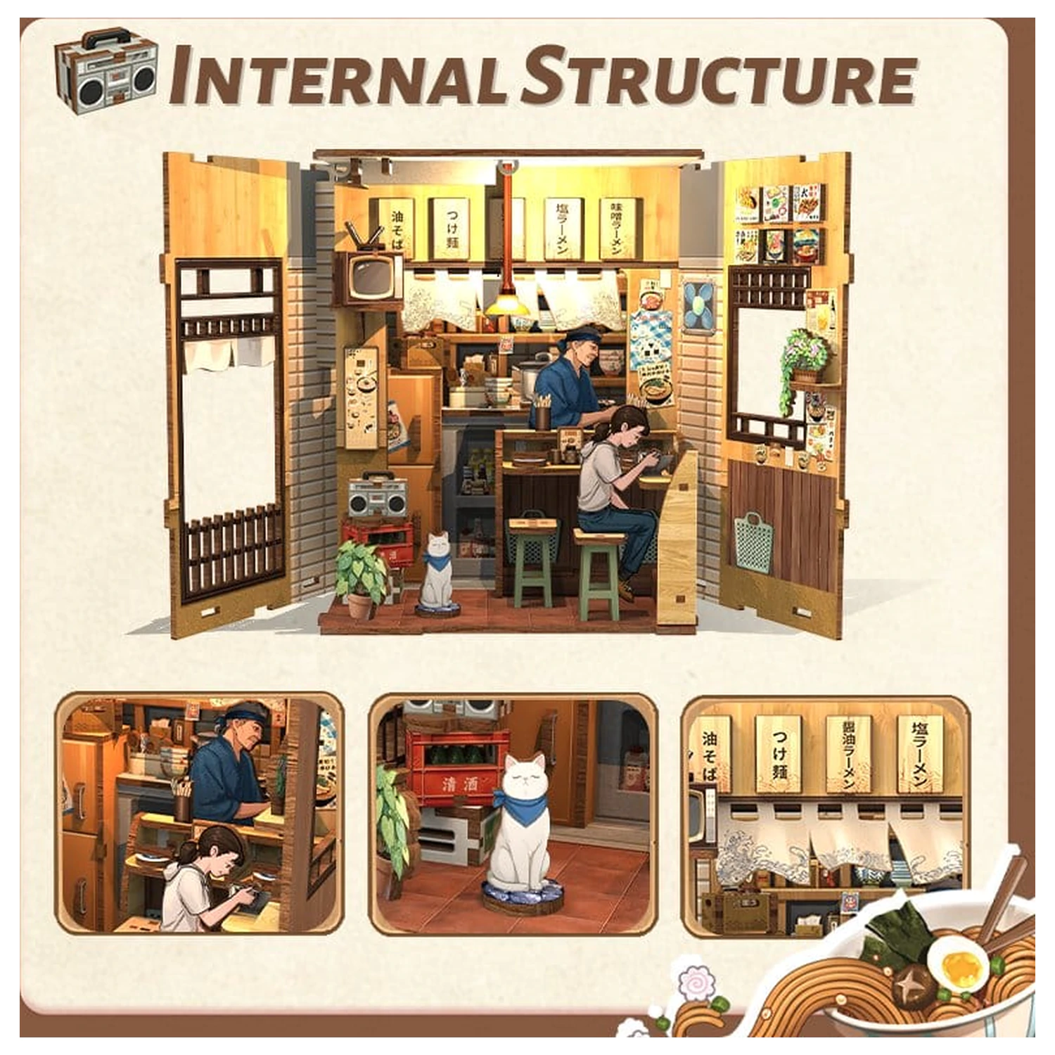 Miniatur Haus Modellbausatz Oishii Kyoto 22 x 13 cm Produktfoto