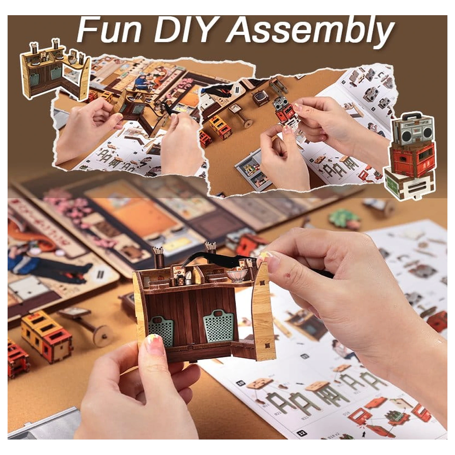 Miniatur Haus Modellbausatz Oishii Kyoto 22 x 13 cm Produktfoto