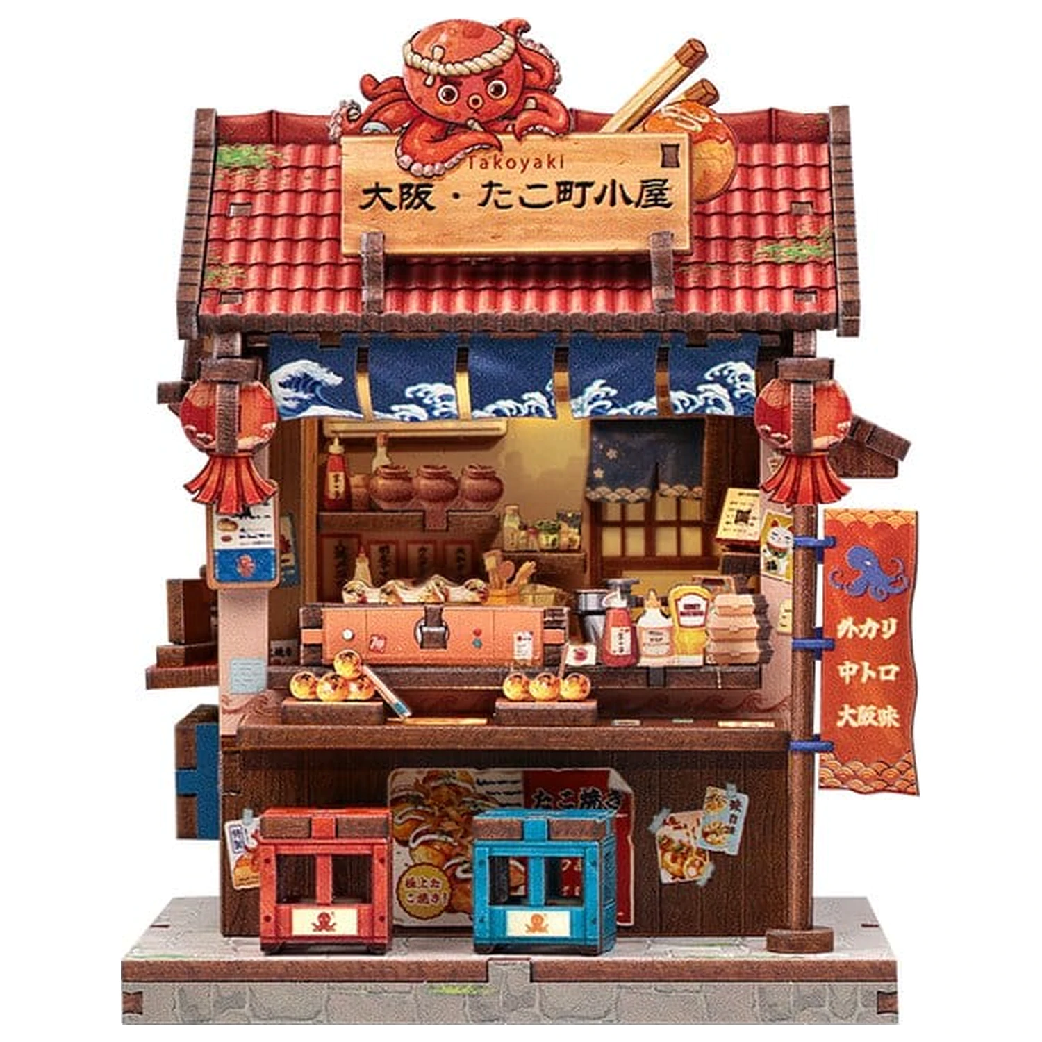 Miniatur Haus Modellbausatz Osaka Takoyaki 12 x 9 cm Produktfoto
