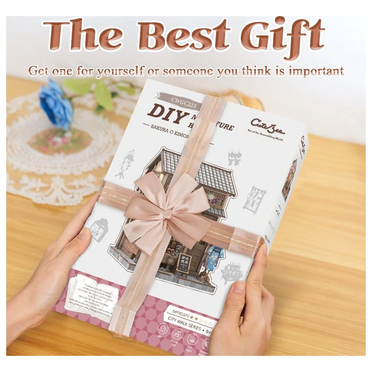 Miniatur Haus Modellbausatz Sakura O Kimono Shop 19 x 14 cm Produktfoto