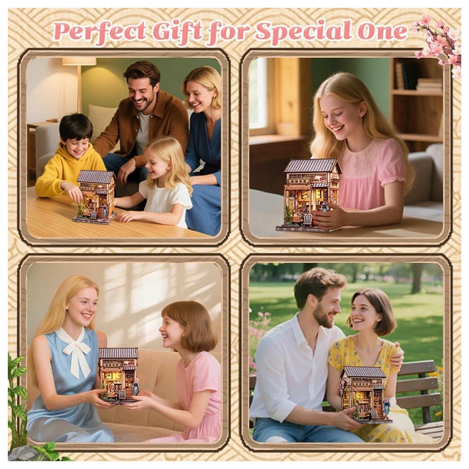 Miniatur Haus Modellbausatz Sakura O Kimono Shop 19 x 14 cm Produktfoto