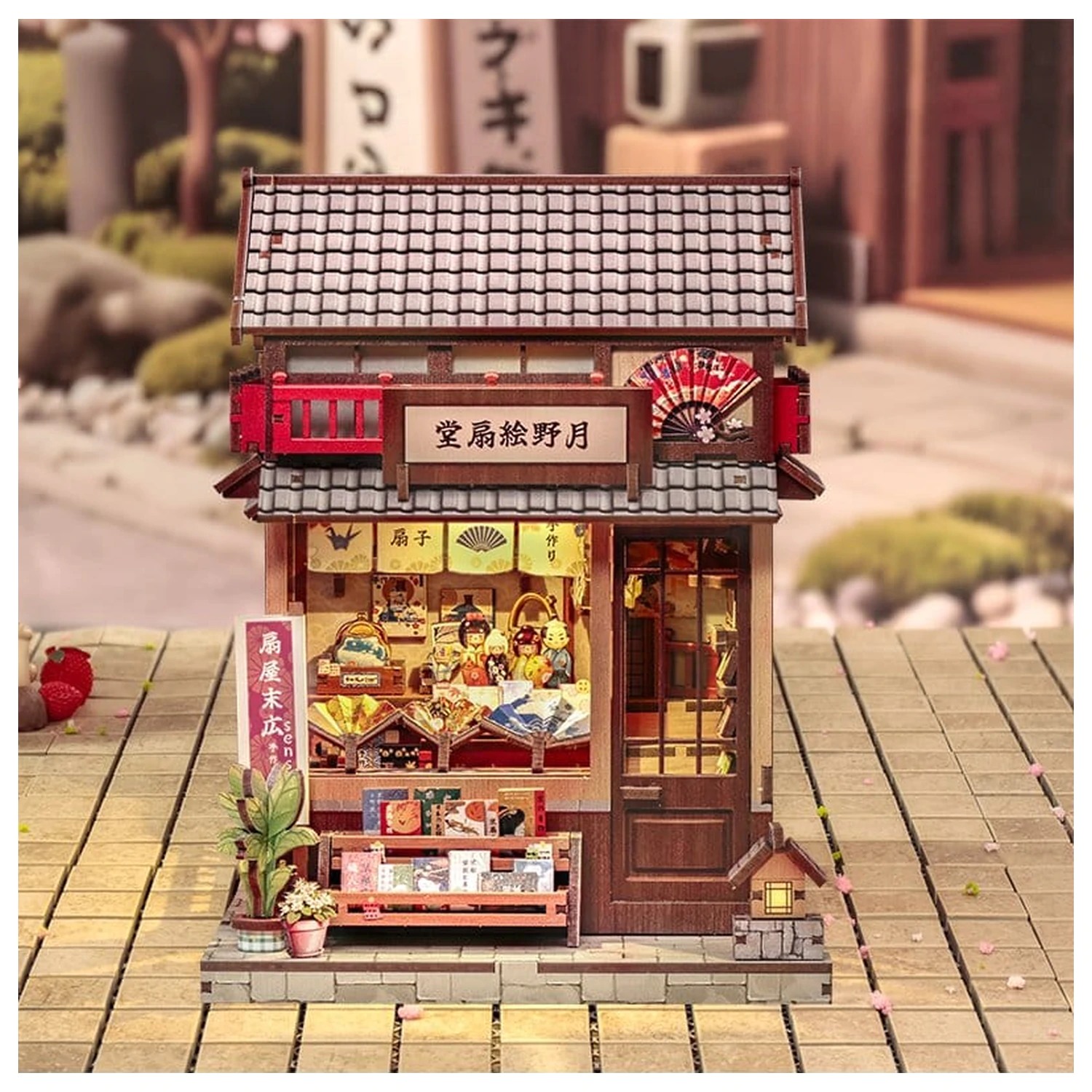 Miniaturhaus Modellbausatz Tsukino Eogi-dou 19 x 14 cm Produktfoto