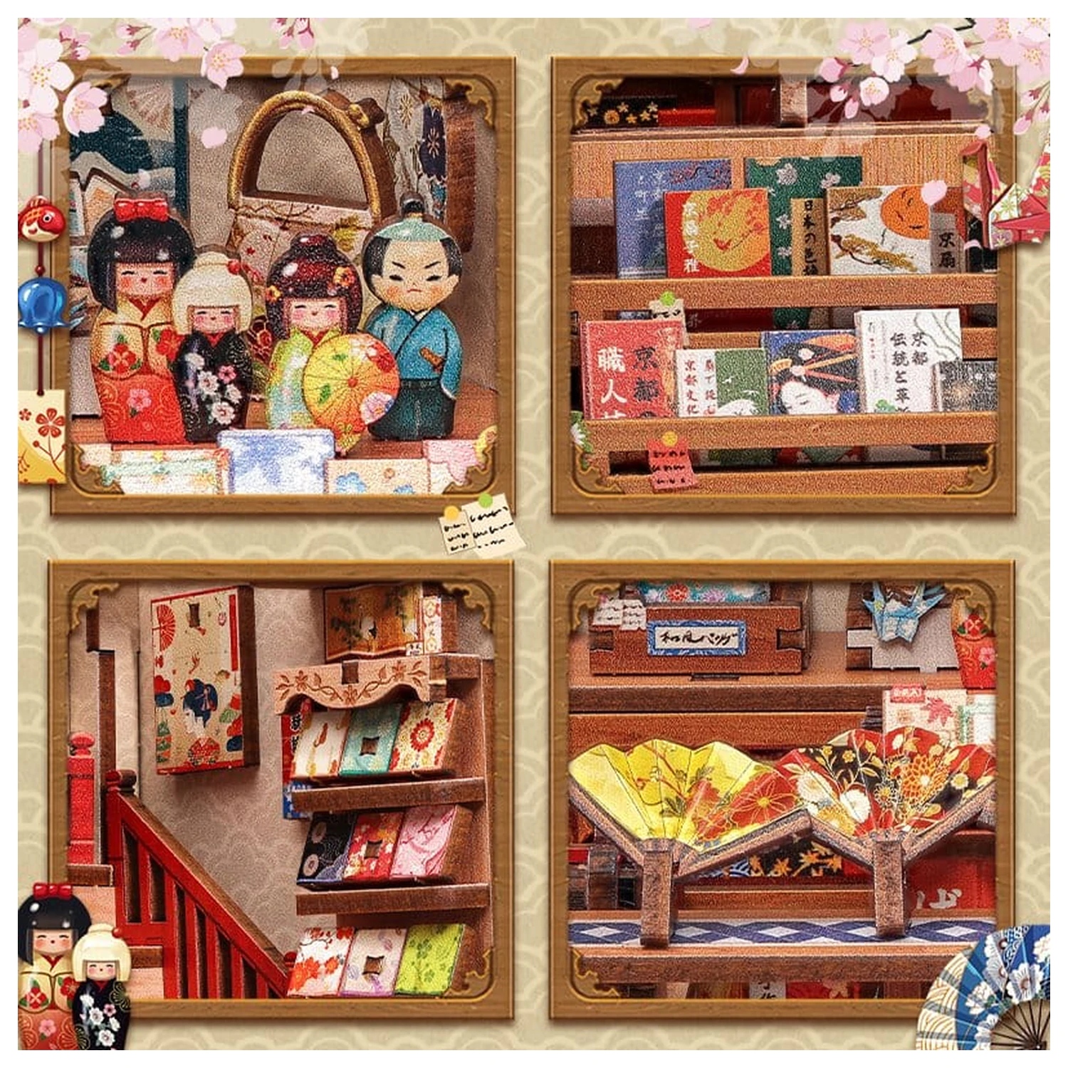 Miniaturhaus Modellbausatz Tsukino Eogi-dou 19 x 14 cm Produktfoto