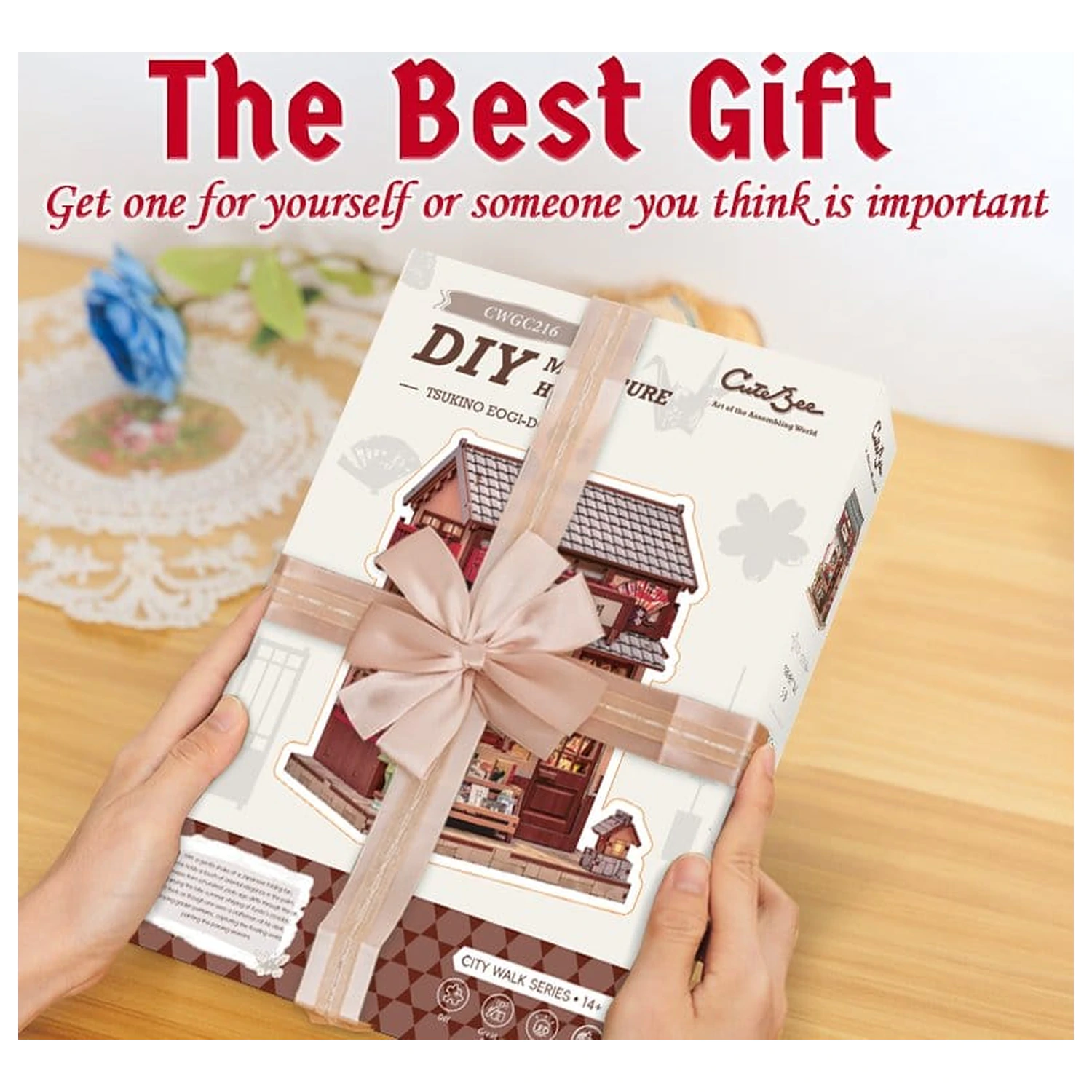 Miniaturhaus Modellbausatz Tsukino Eogi-dou 19 x 14 cm Produktfoto