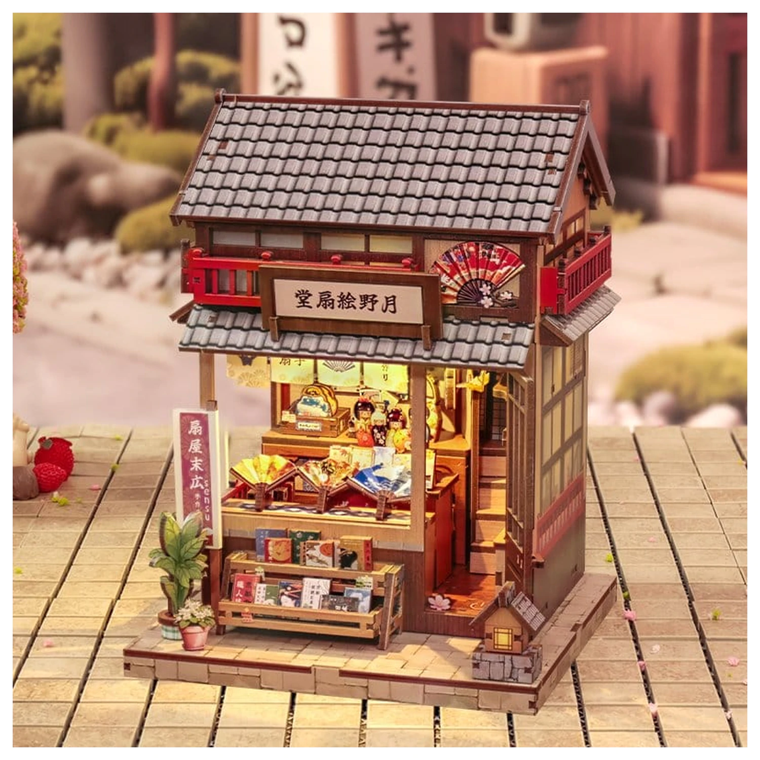 Miniaturhaus Modellbausatz Tsukino Eogi-dou 19 x 14 cm Produktfoto