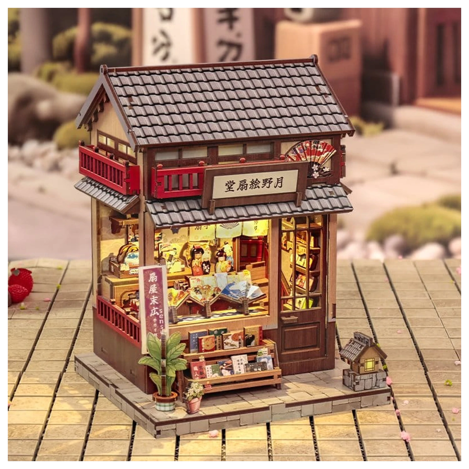 Miniaturhaus Modellbausatz Tsukino Eogi-dou 19 x 14 cm Produktfoto