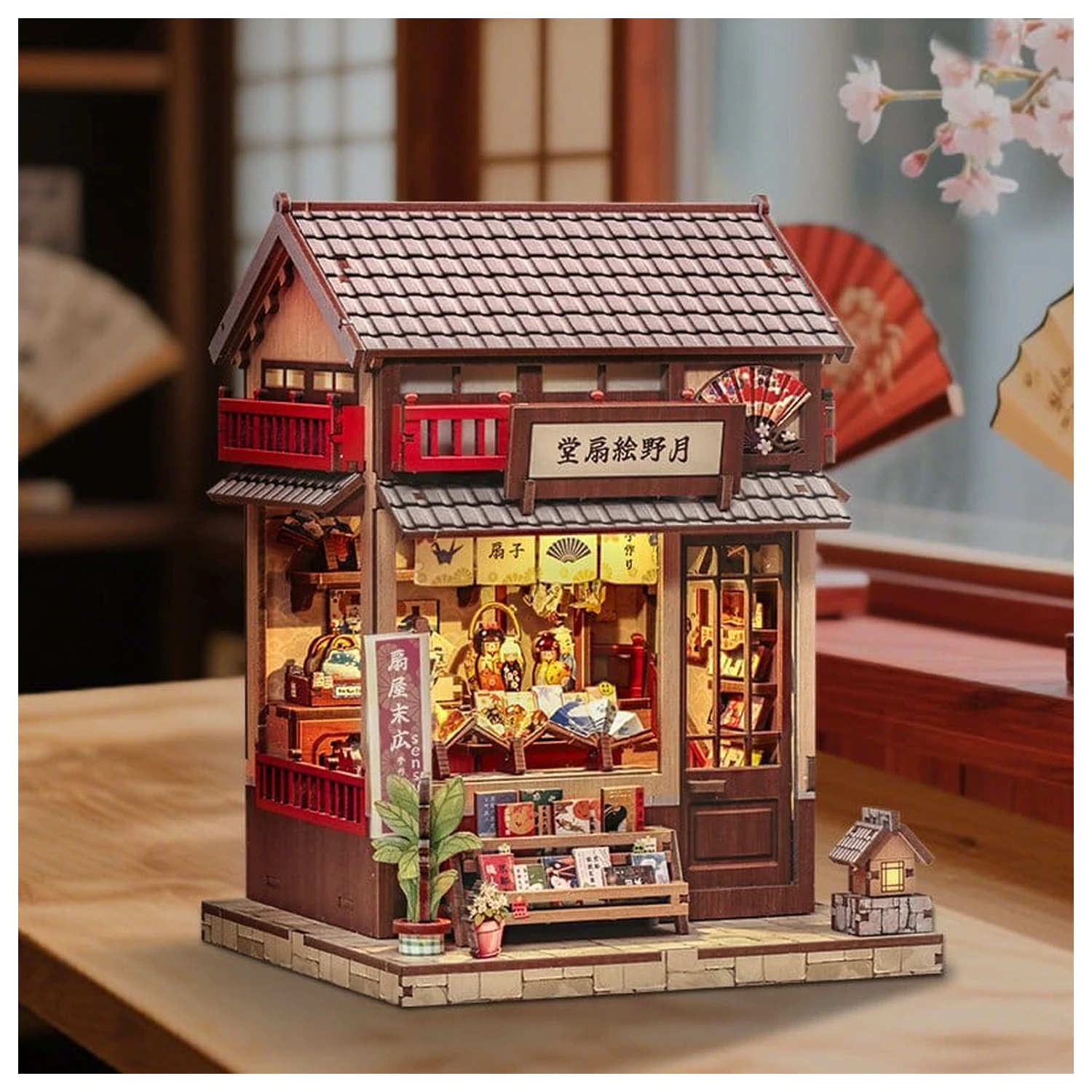 Miniaturhaus Modellbausatz Tsukino Eogi-dou 19 x 14 cm Produktfoto