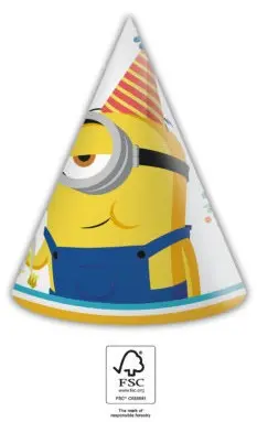 Minions 2 The Rise of Gru, Minions Partyhut, kegelförmig 6 Stück FSC Produktfoto