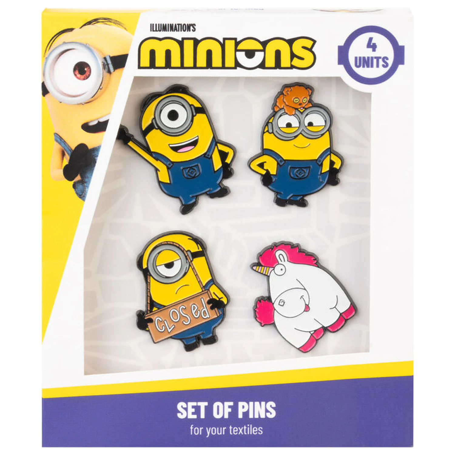 Minions Set mit 4 Pins Produktfoto