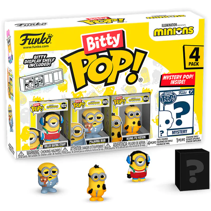 Minions Bitty Funko POP! Vinyl Figuren 4er-Pack Roller Skating Stuart 2,5 cm termékfotó